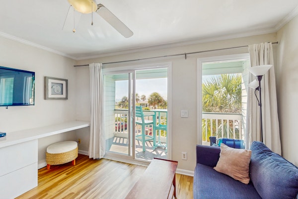 Oceanfront condo with water views, pool, balcony, & easy beach access