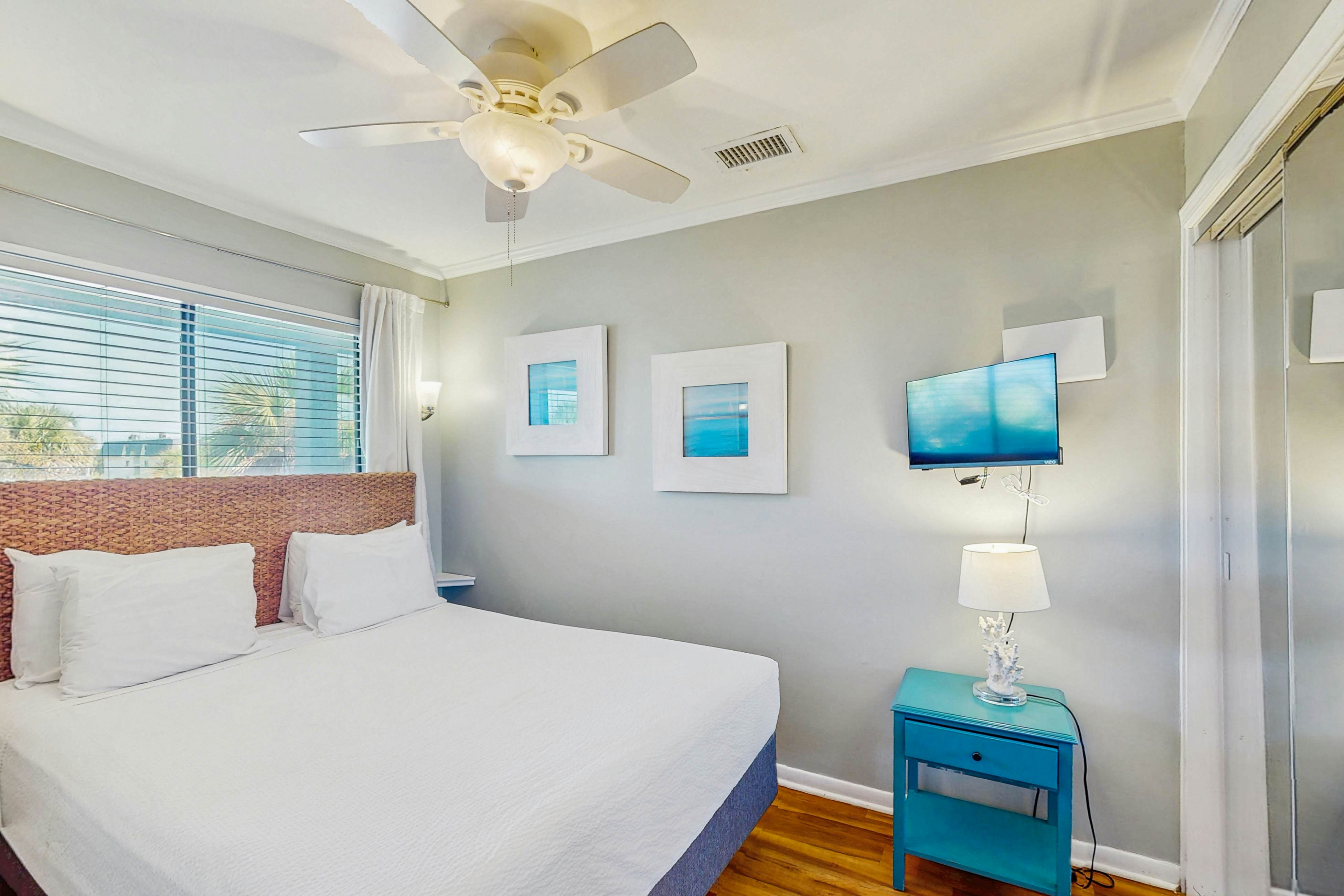 Oceanfront condo with water views, pool, balcony, & easy beach access