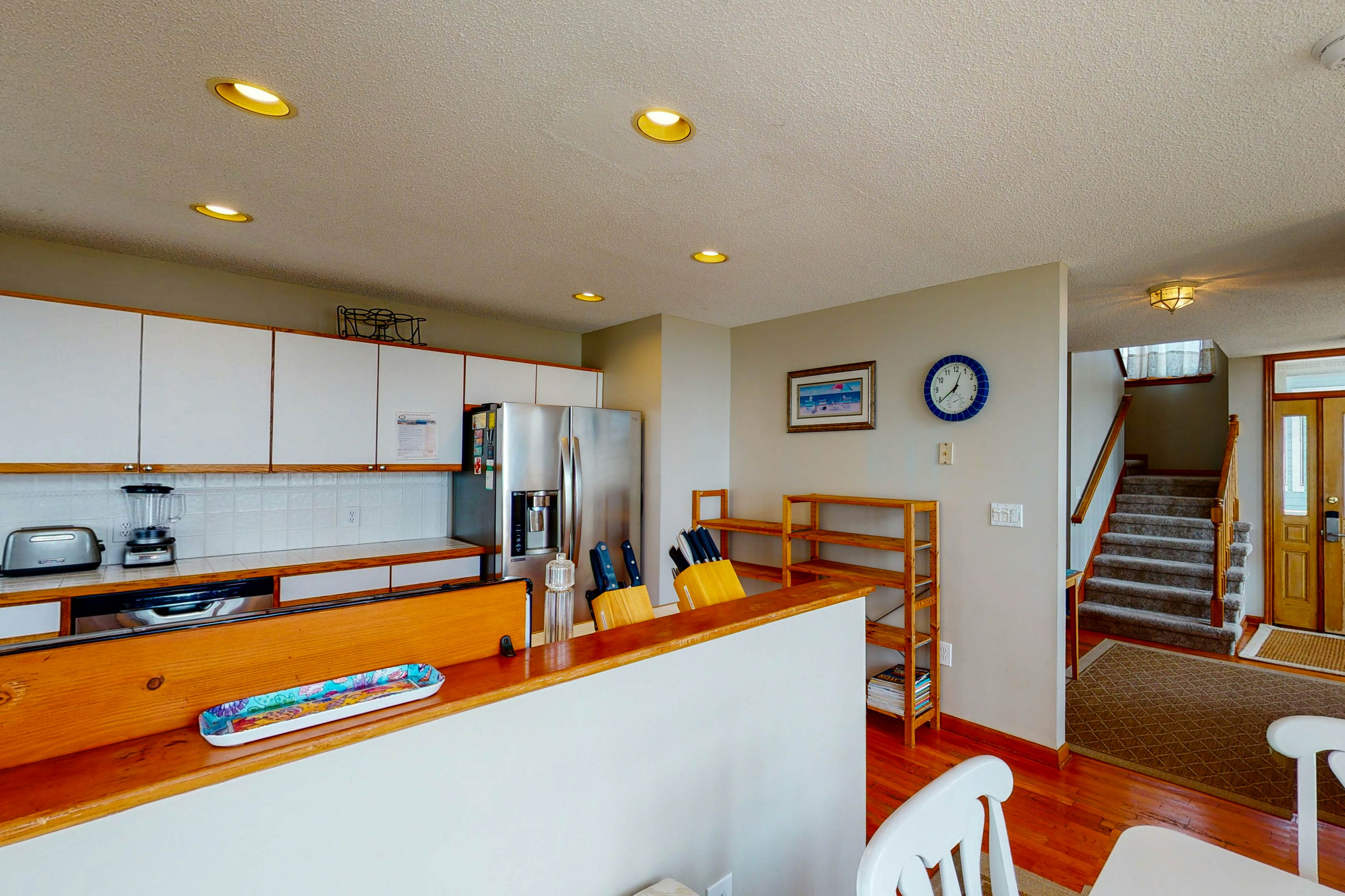 Oceanfront home with stunning ocean views, central AC, and private W/D