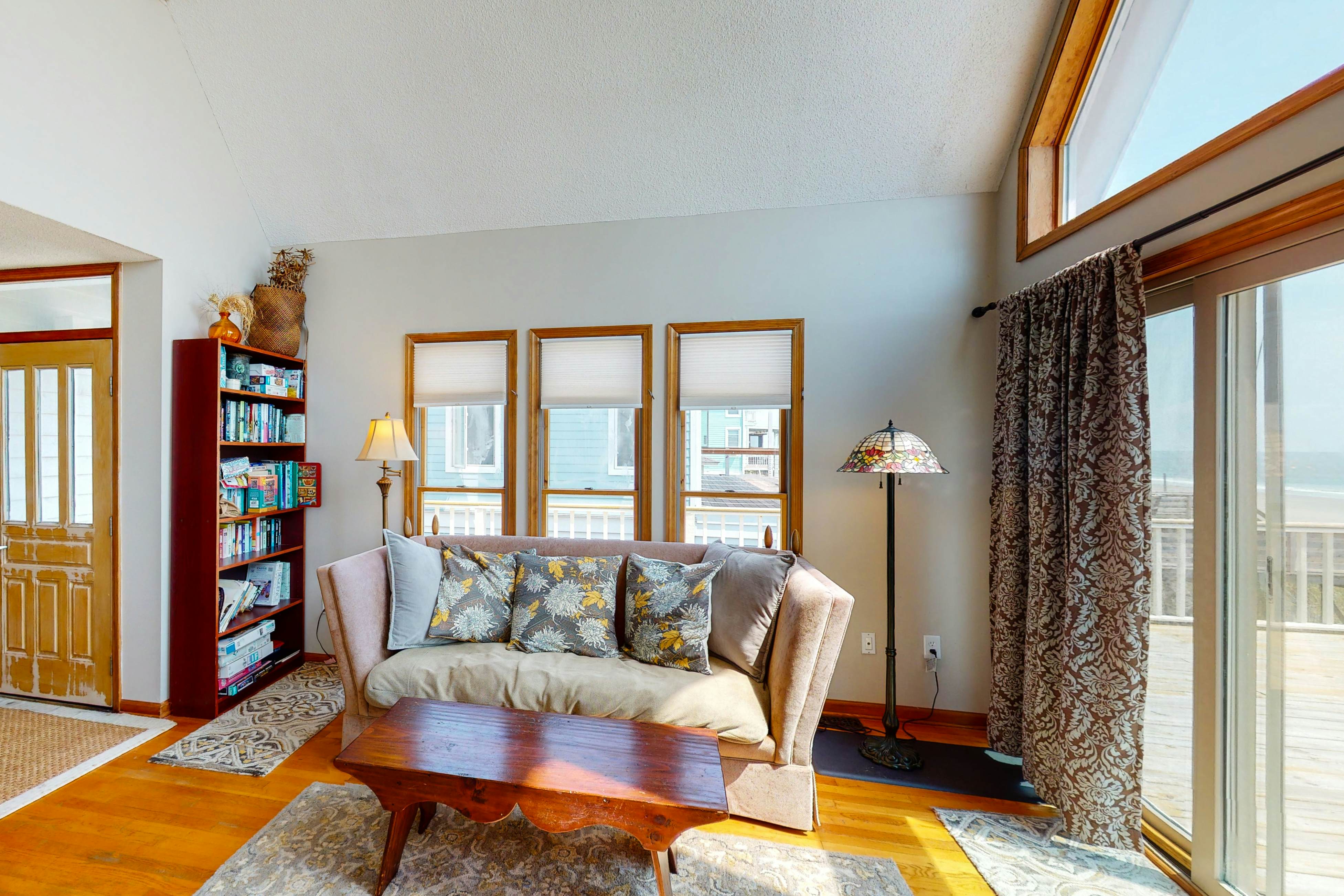 Oceanfront home with stunning ocean views, central AC, and private W/D