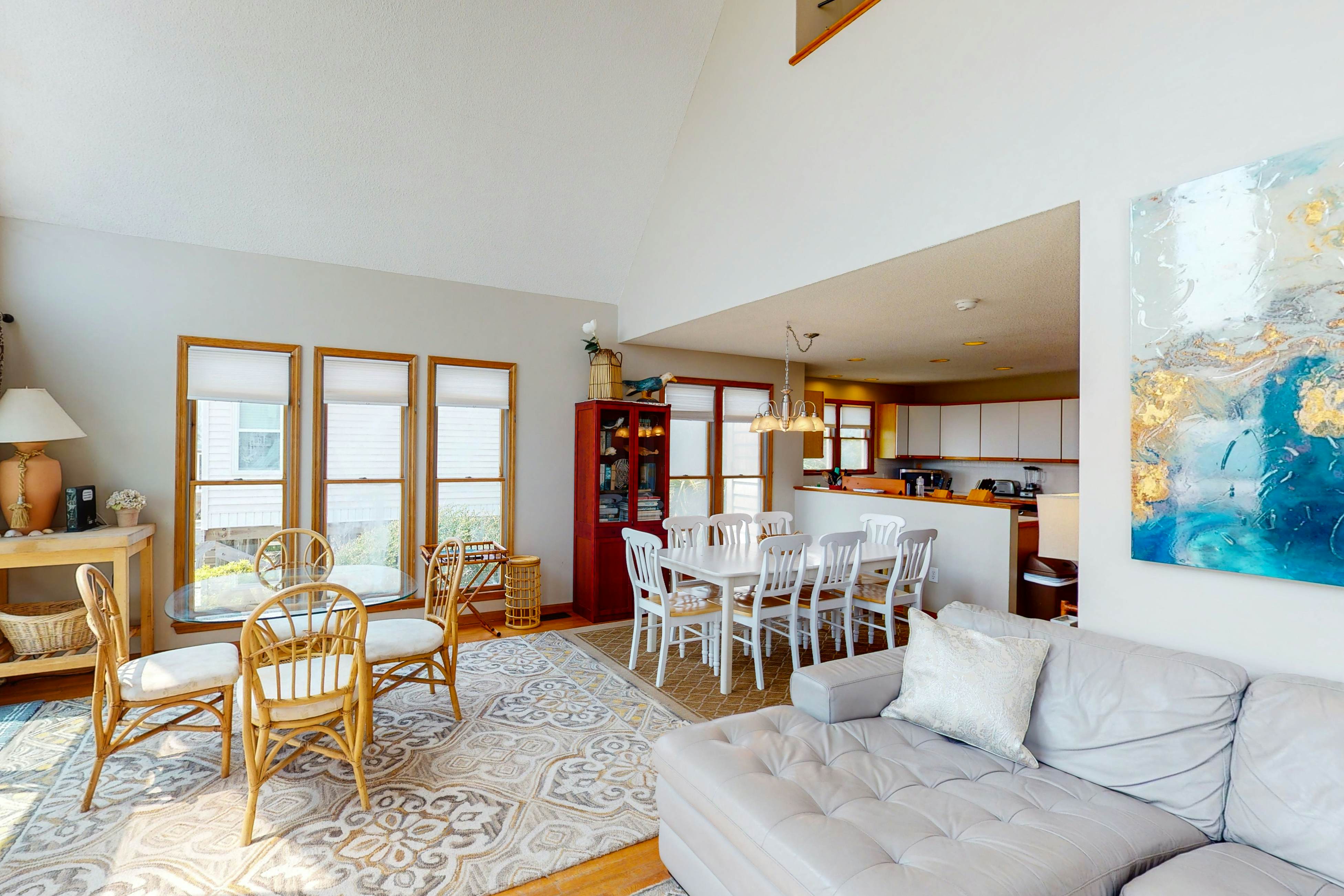 Oceanfront home with stunning ocean views, central AC, and private W/D