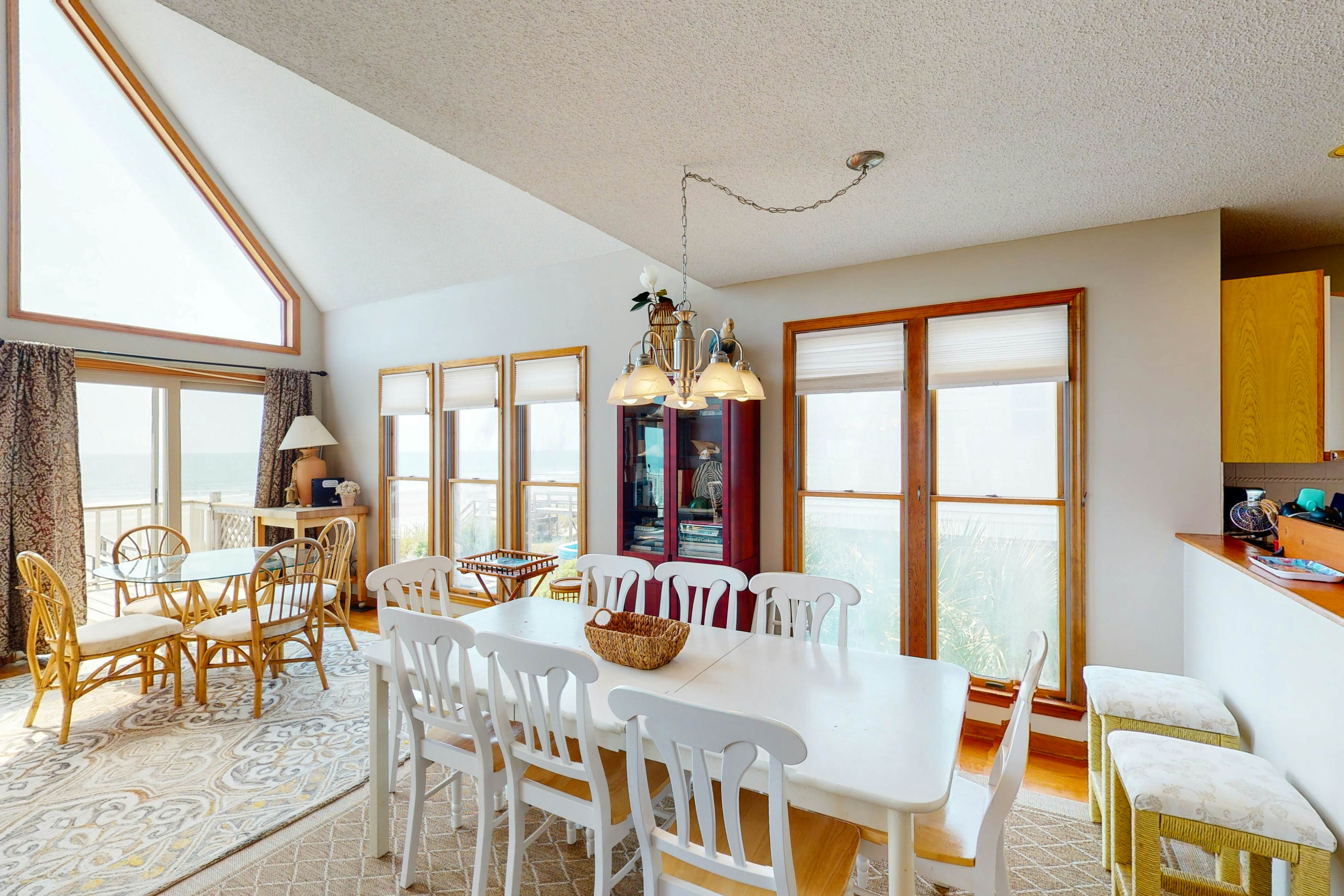 Oceanfront home with stunning ocean views, central AC, and private W/D