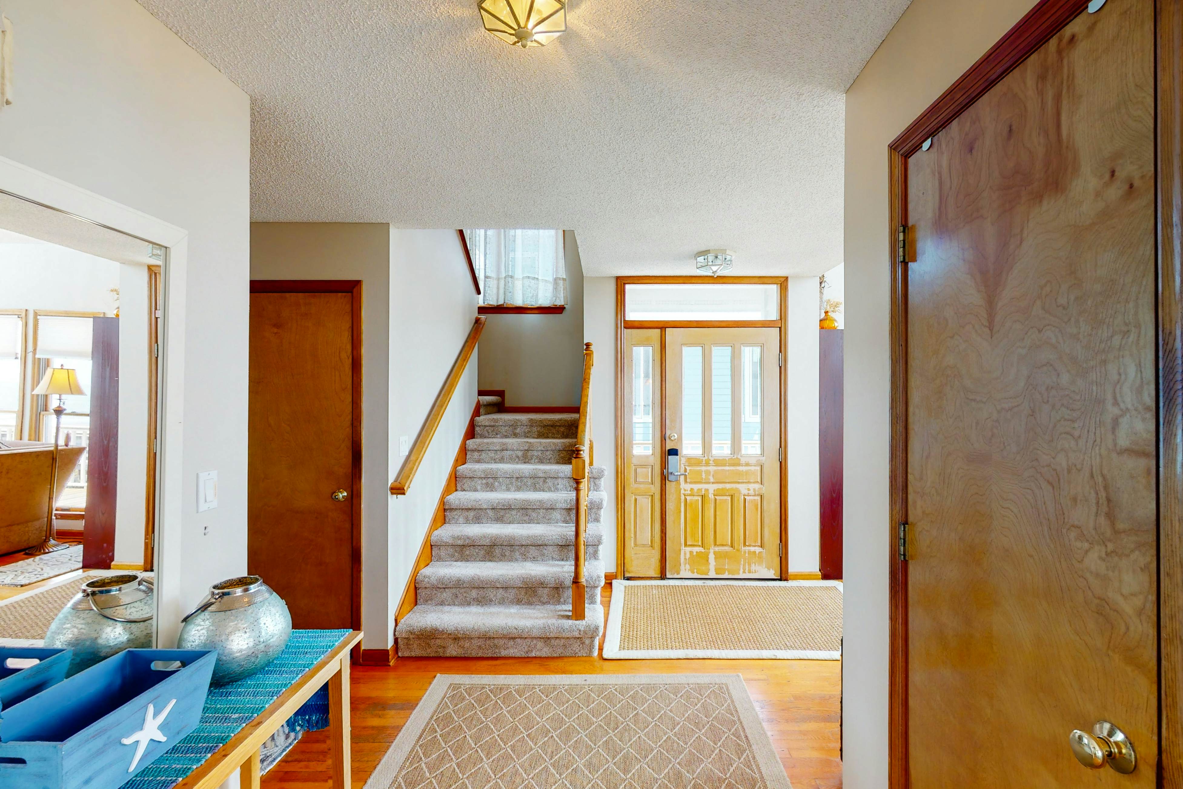 Oceanfront home with stunning ocean views, central AC, and private W/D