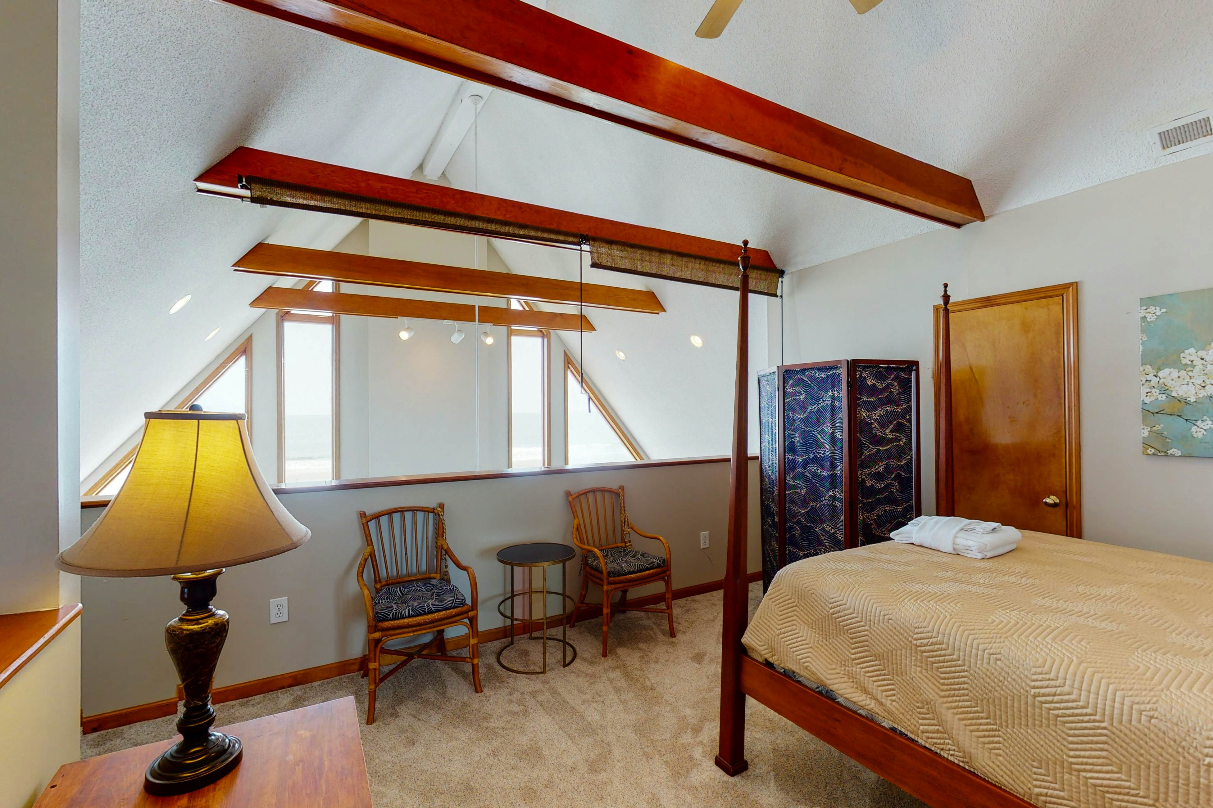 Oceanfront home with stunning ocean views, central AC, and private W/D