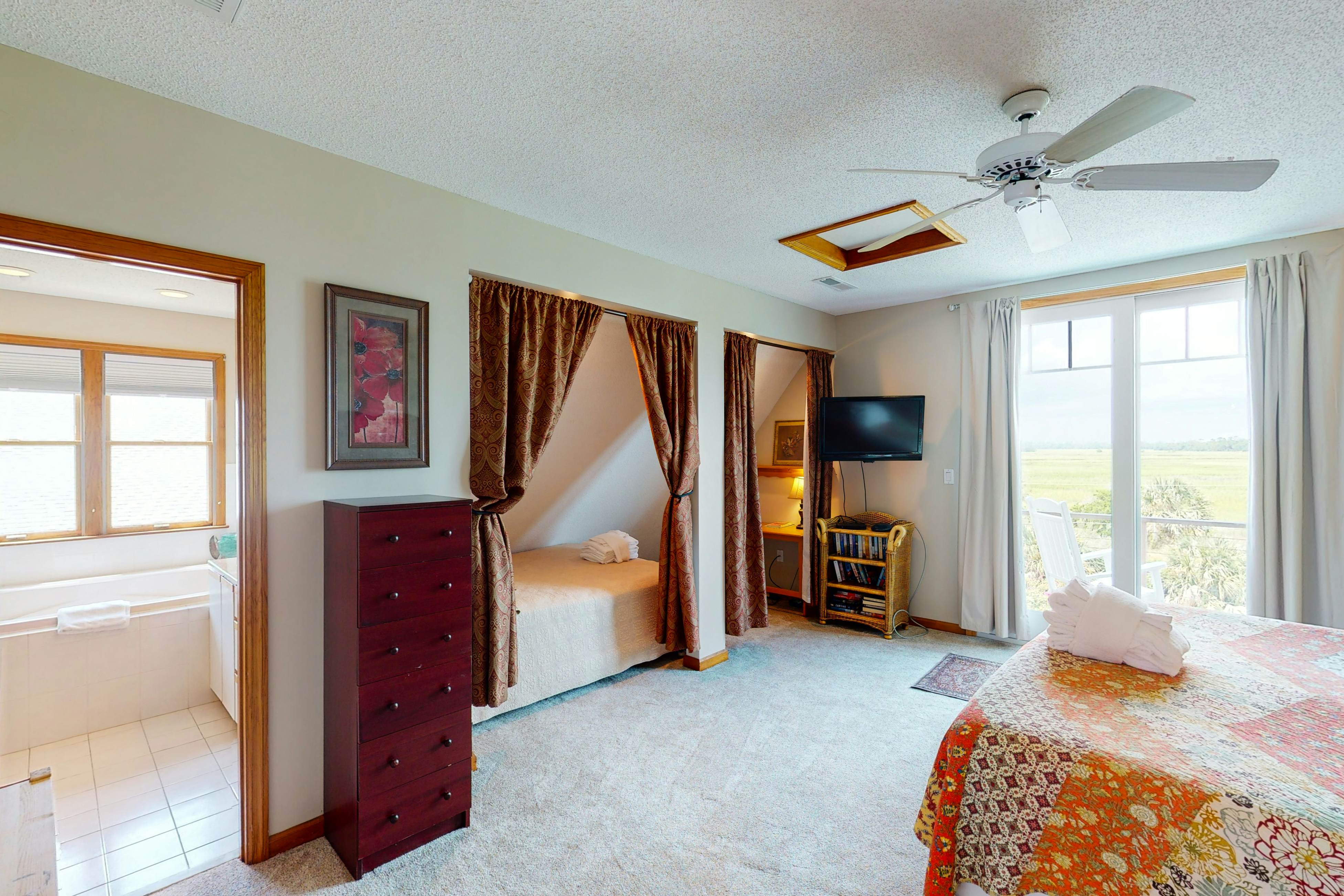 Oceanfront home with stunning ocean views, central AC, and private W/D