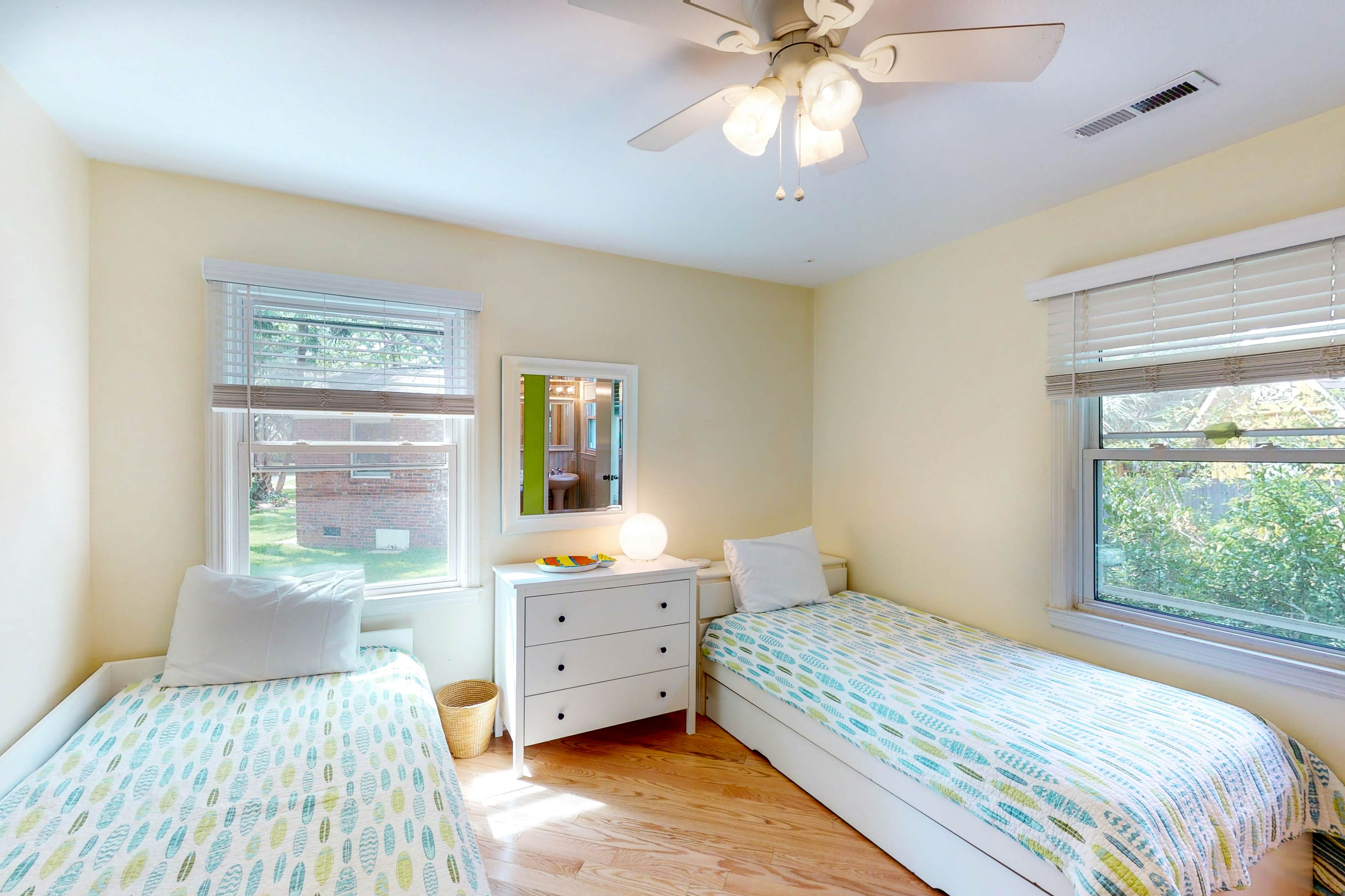 Comfortable dog-friendly home next door to rec center - blocks from beach access