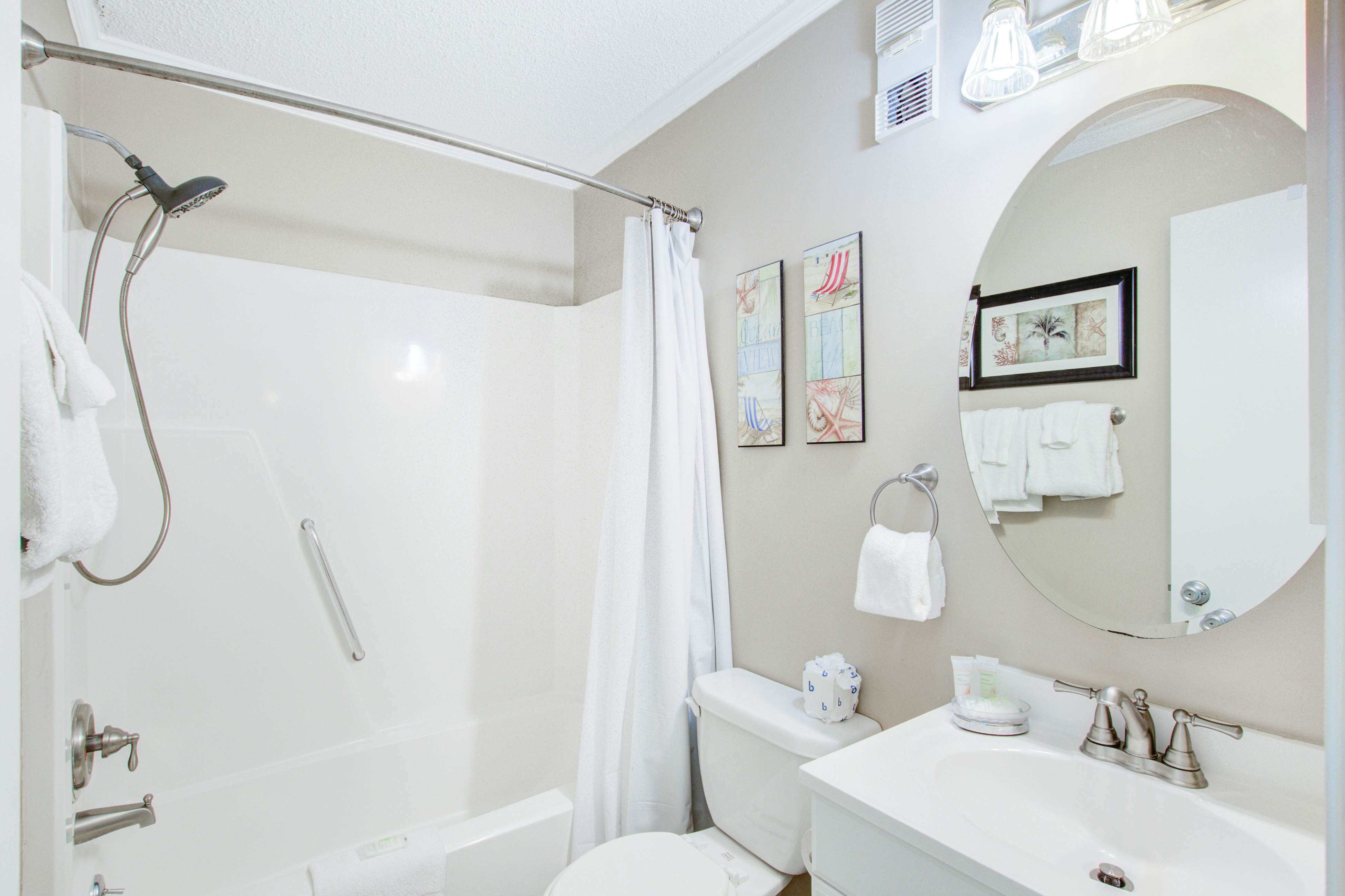 Comfortable villa one row away from the beach w/shared pool & grills