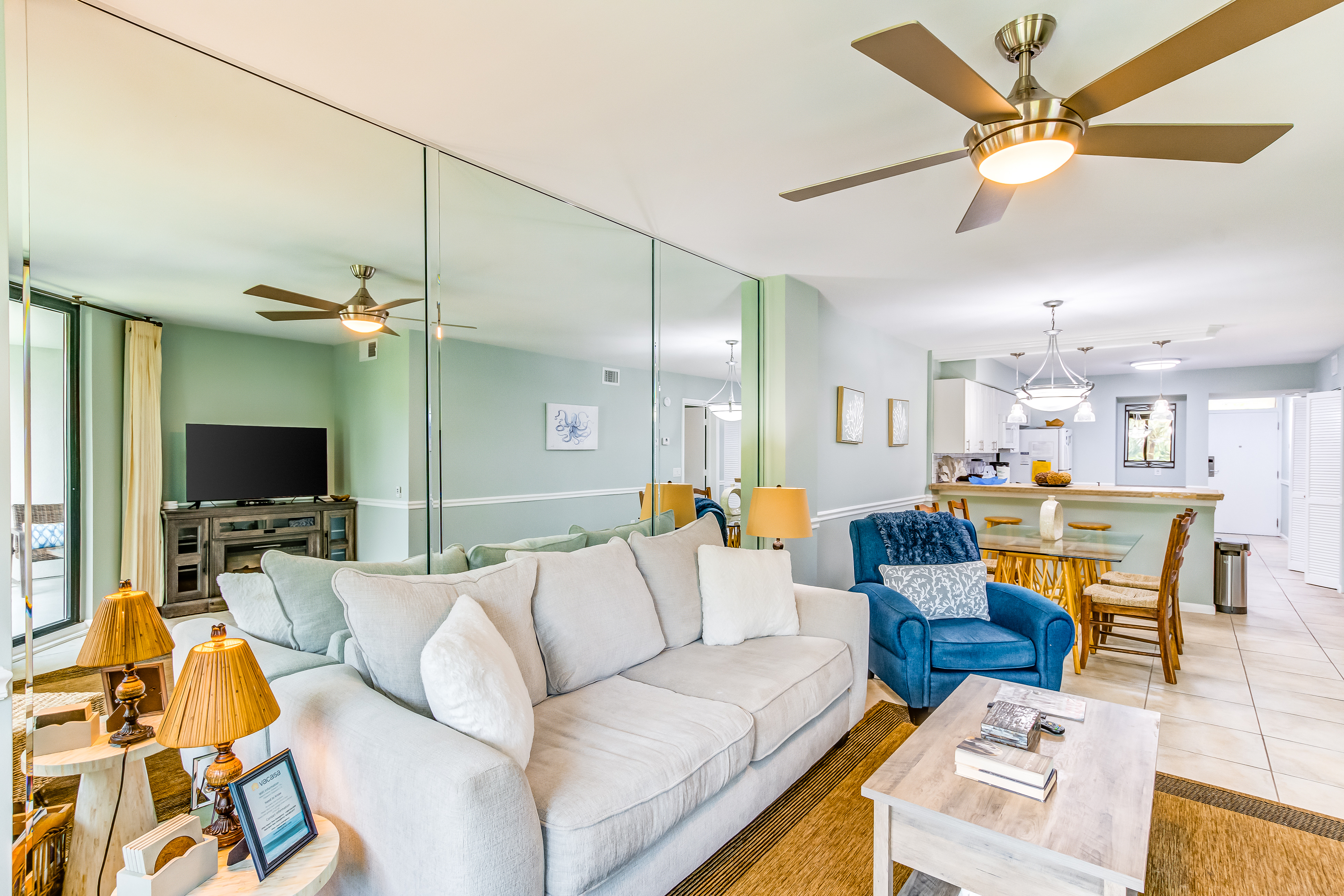 Beachfront villa w/ access to shared pool, beach, or golf, & w/shared gas grill