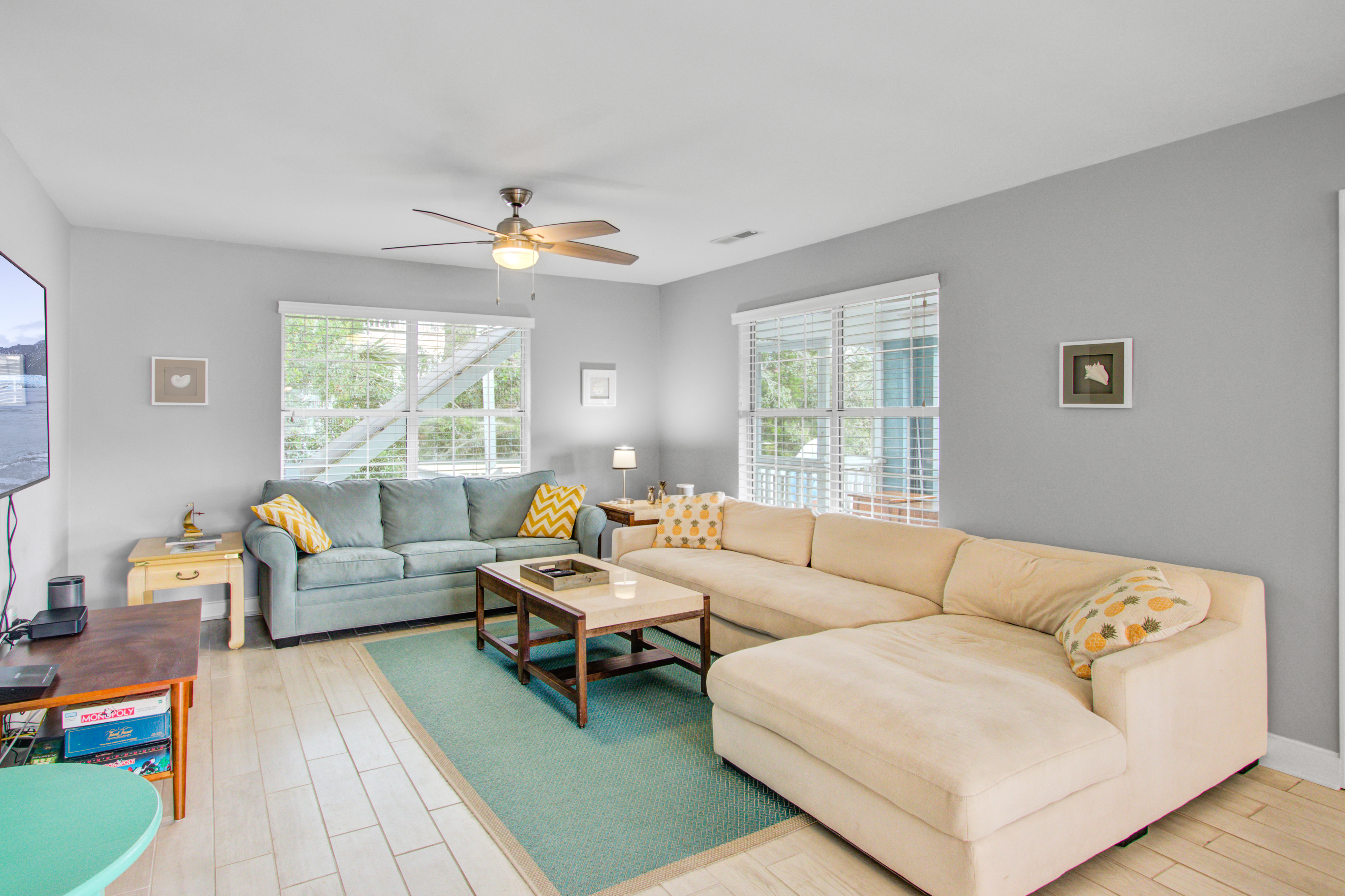 Convenient dog-friendly retreat steps from the beach with grill & screened porch