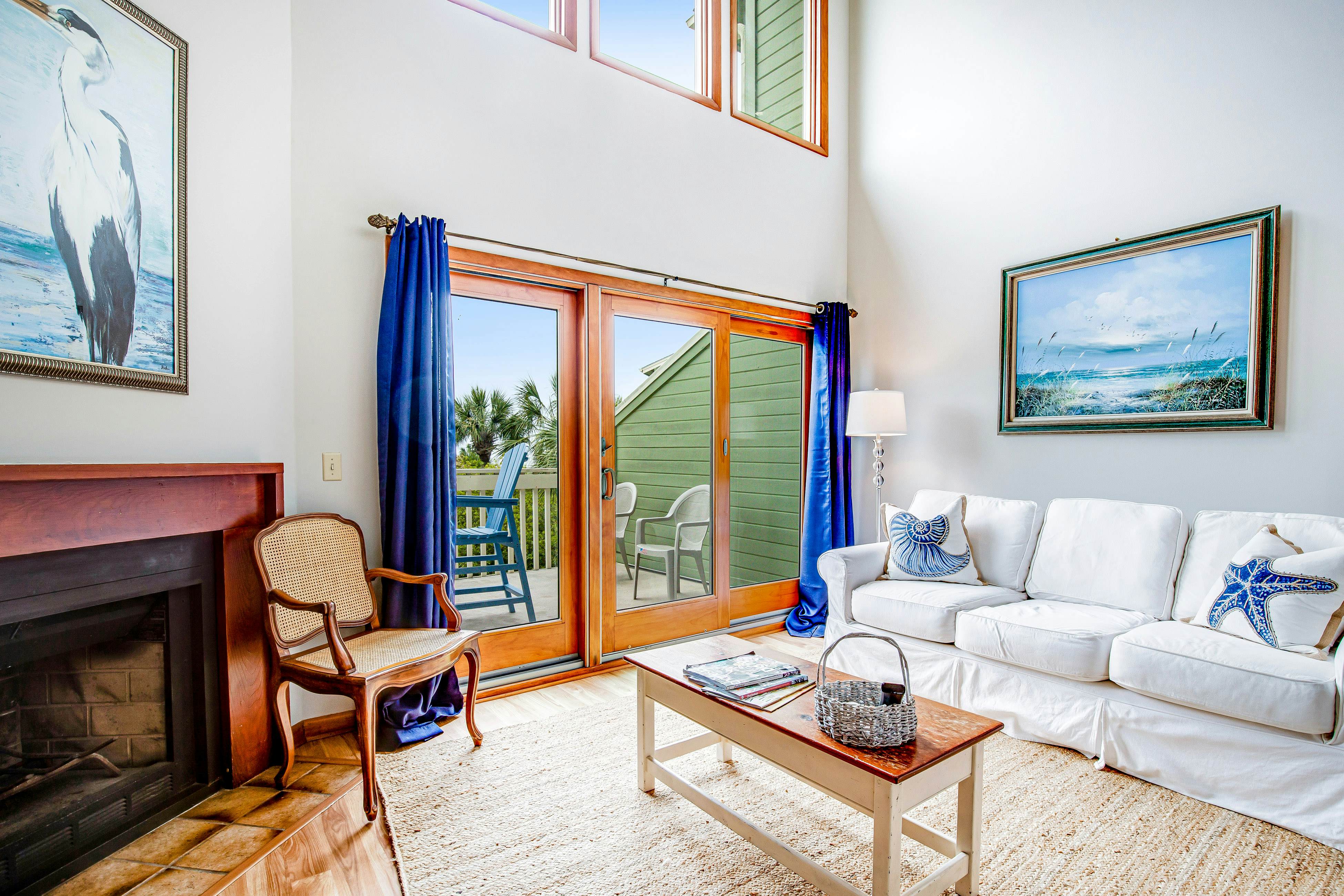 Three-story ocean-view villa with pool, balcony, charcoal grill, & central AC