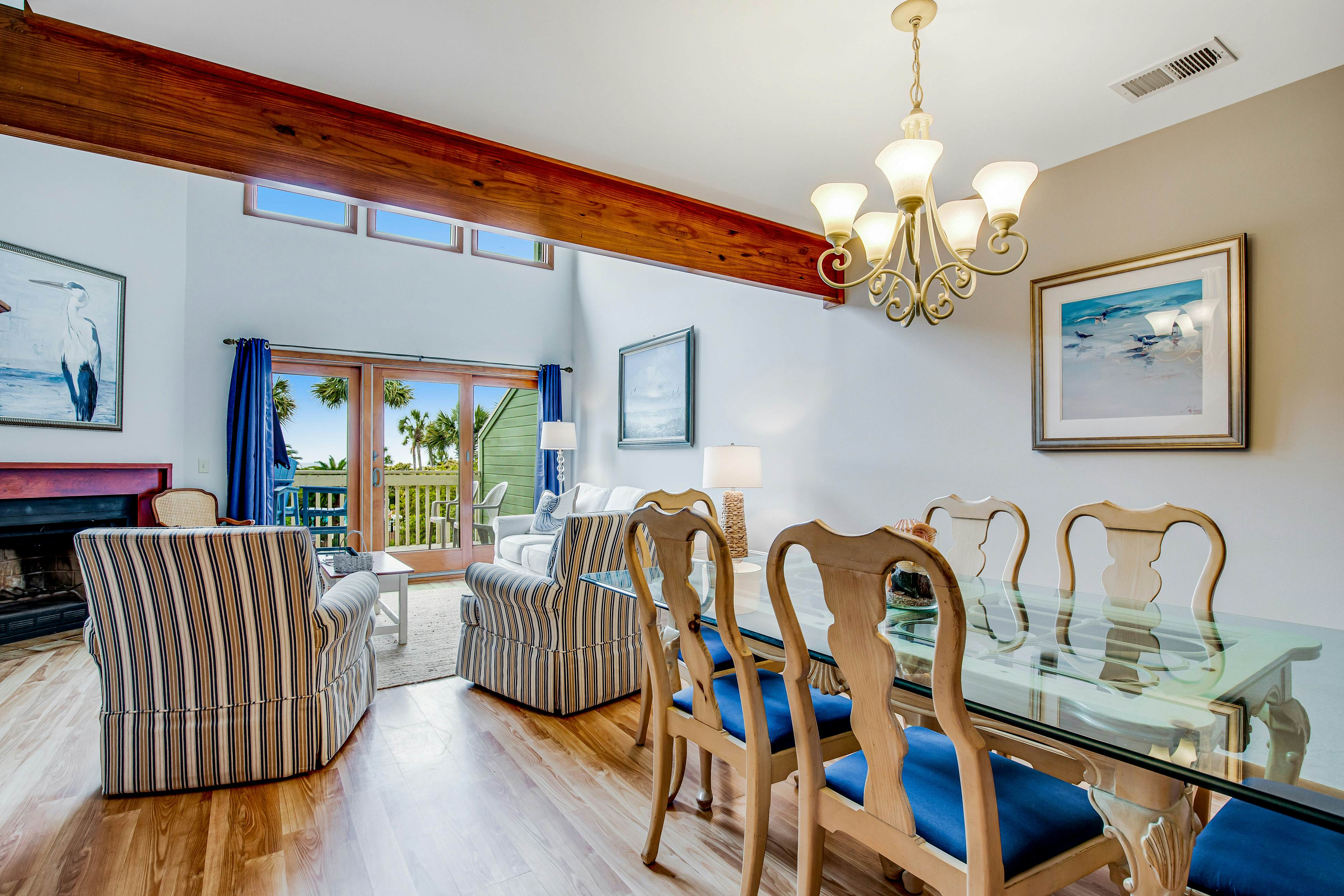 Three-story ocean-view villa with pool, balcony, charcoal grill, & central AC