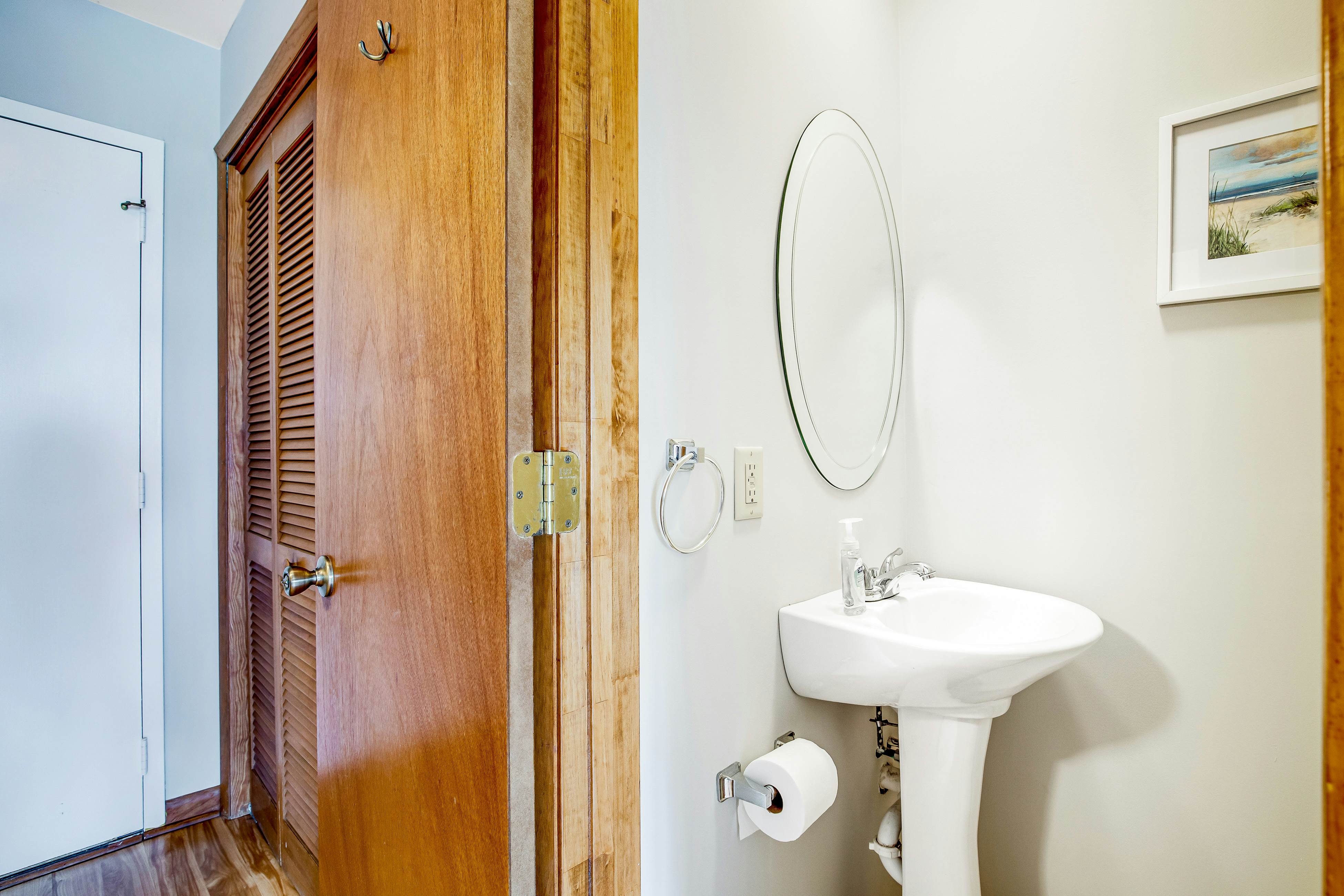 Three-story ocean-view villa with pool, balcony, charcoal grill, & central AC