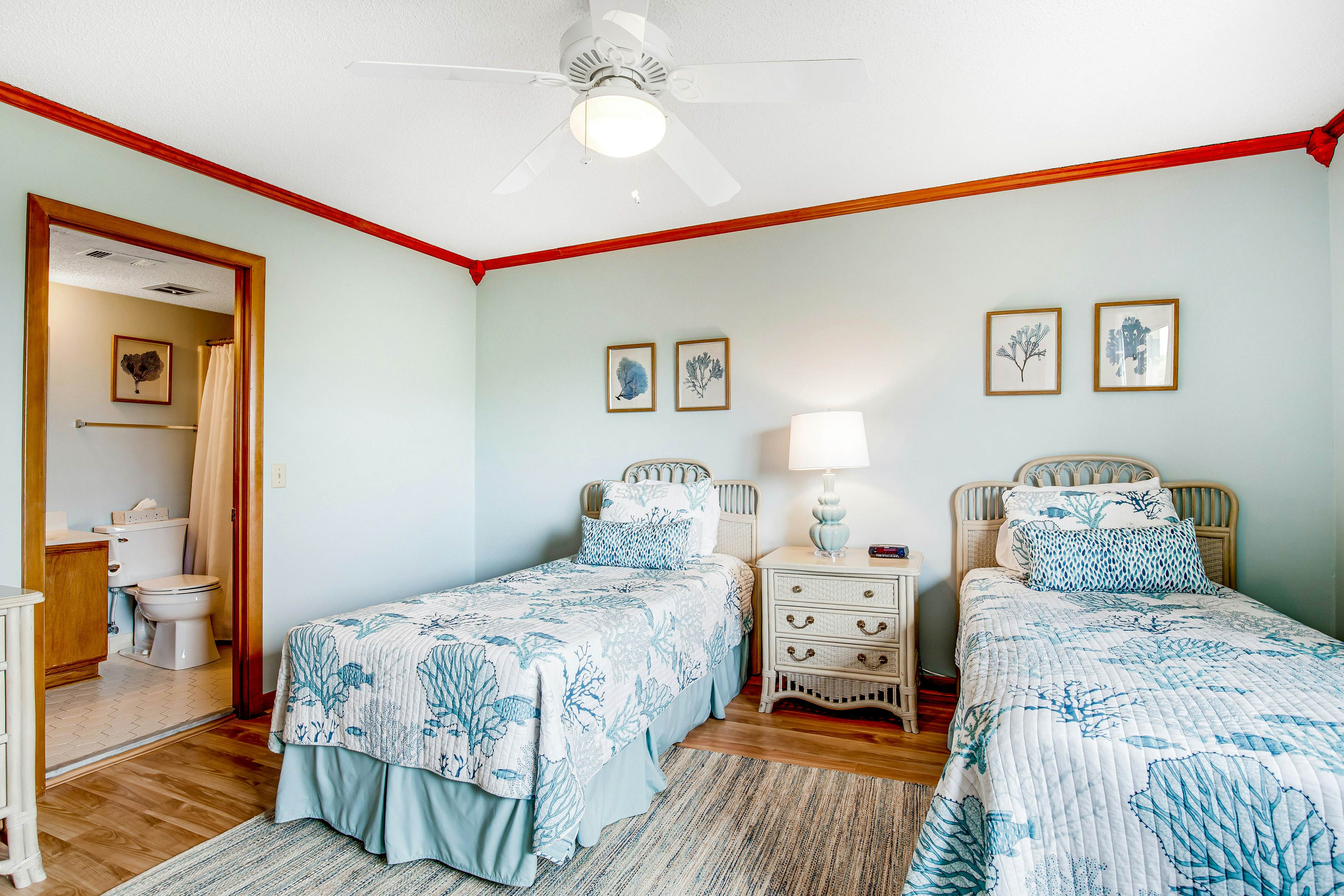 Three-story ocean-view villa with pool, balcony, charcoal grill, & central AC