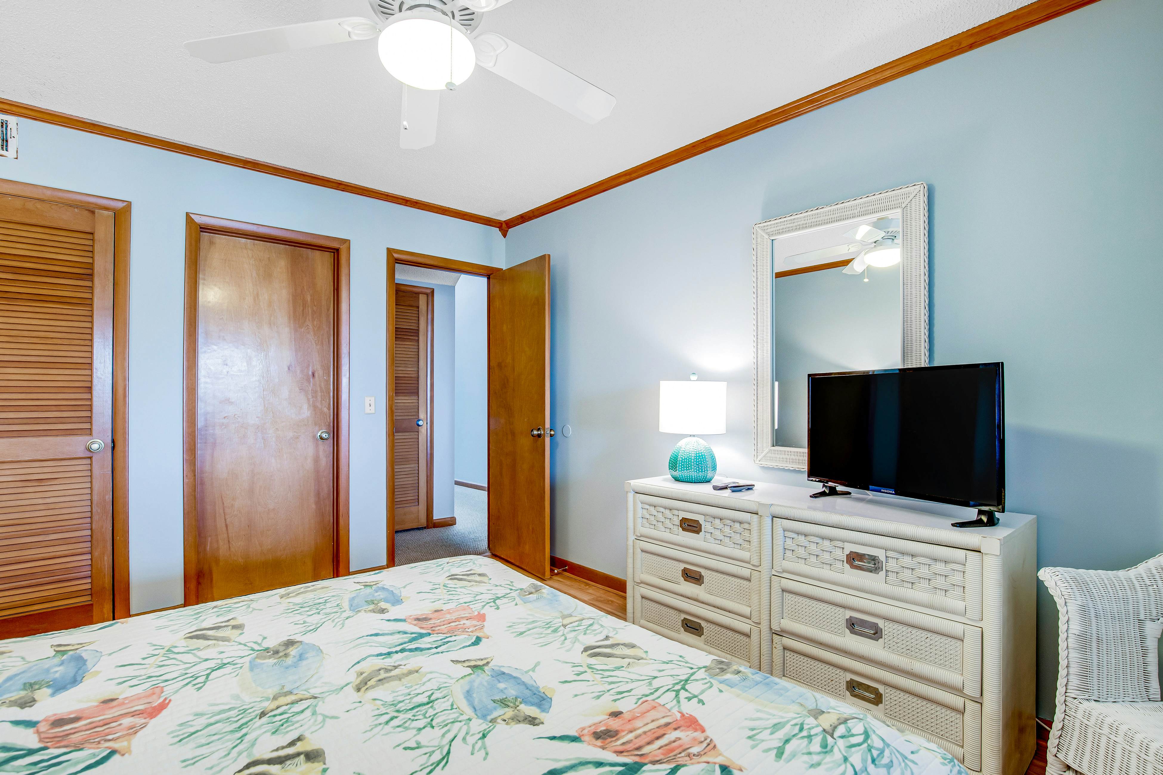 Three-story ocean-view villa with pool, balcony, charcoal grill, & central AC