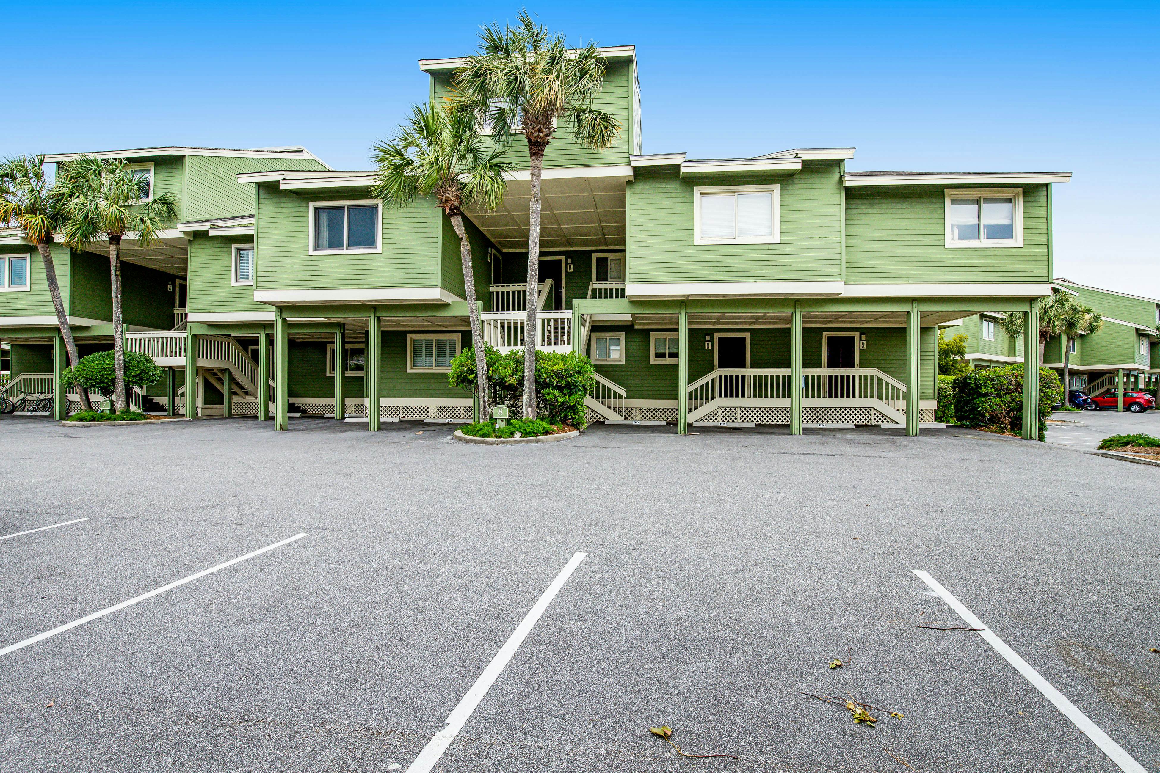 Three-story ocean-view villa with pool, balcony, charcoal grill, & central AC