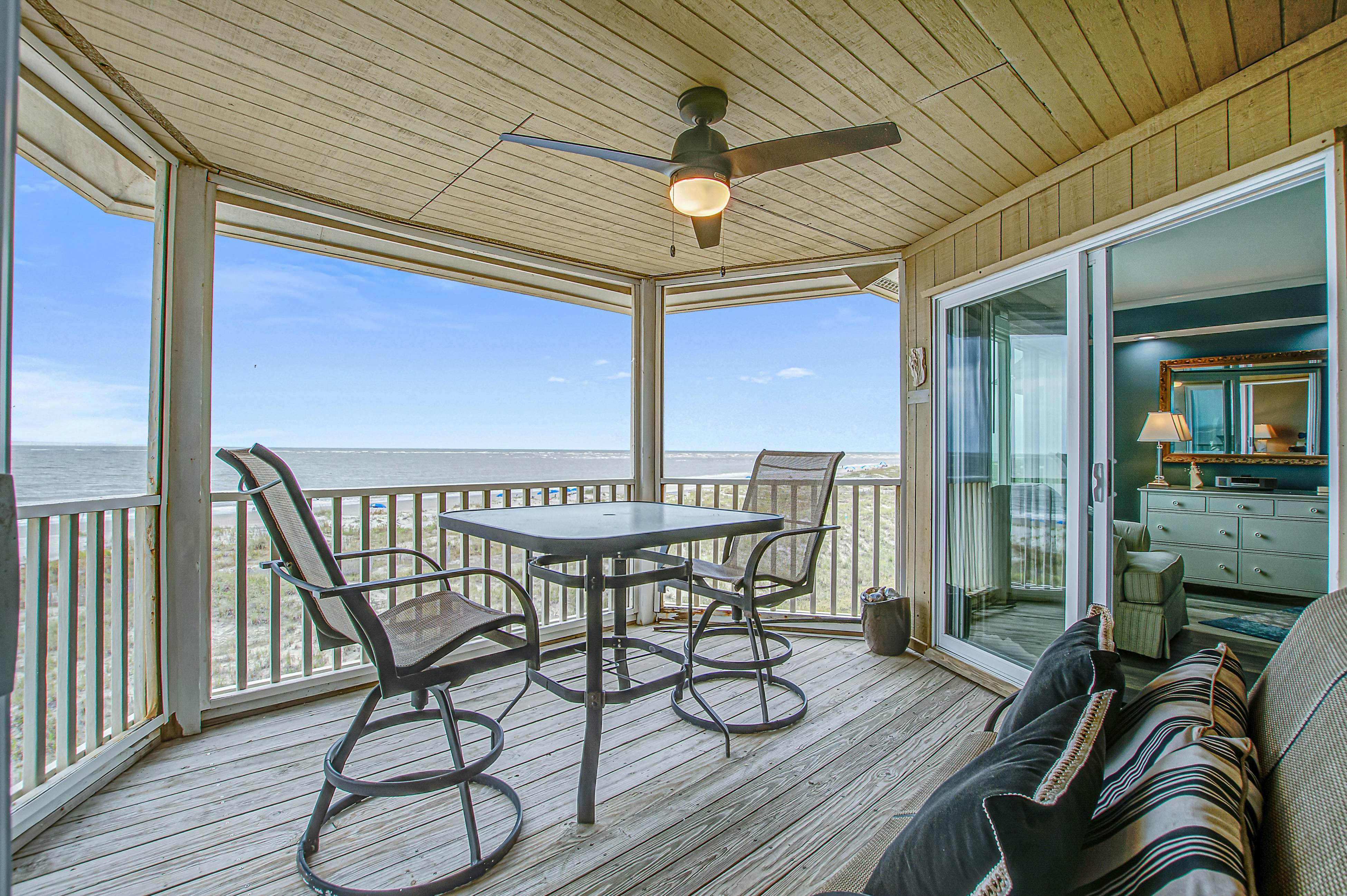 Top floor oceanfront condo w/ocean and beach views from every room & shared pool