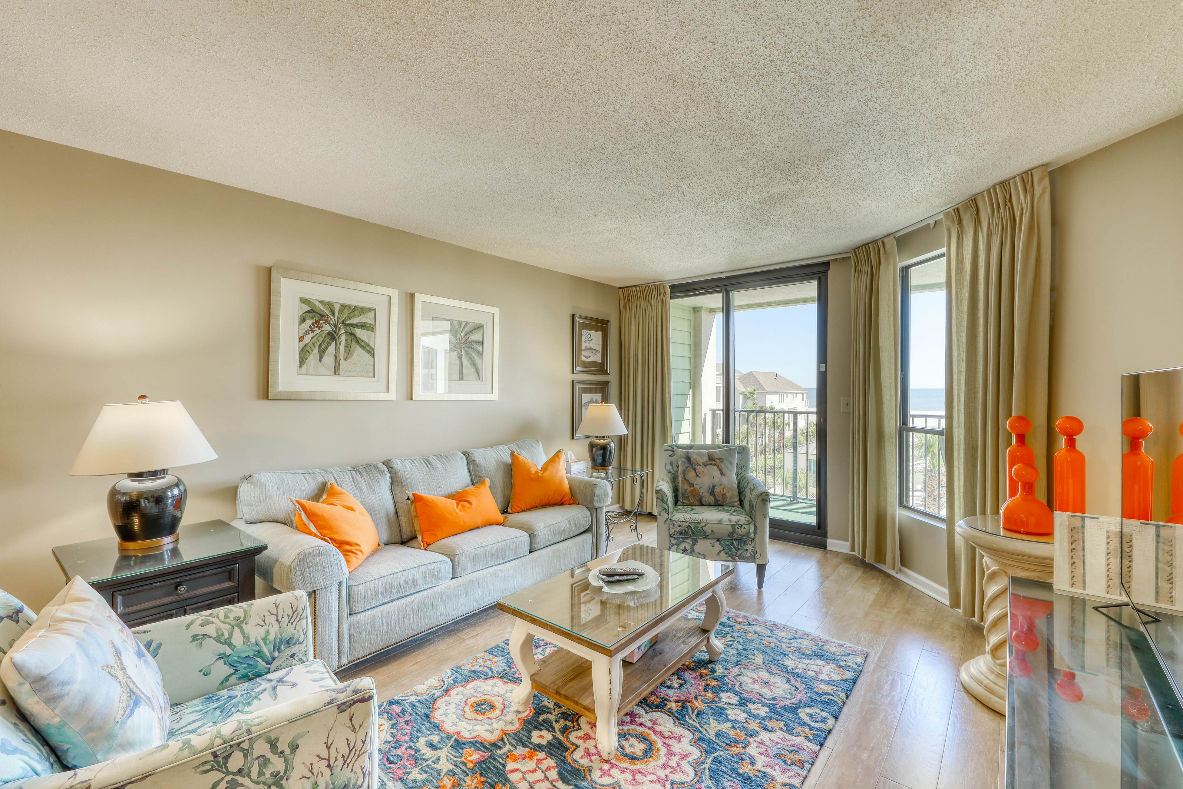 Ocean-view villa at beachfront complex with pool - walk to golf, dining, & more