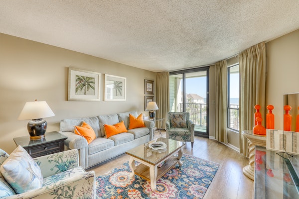 Ocean-view villa at beachfront complex with pool - walk to golf, dining, & more