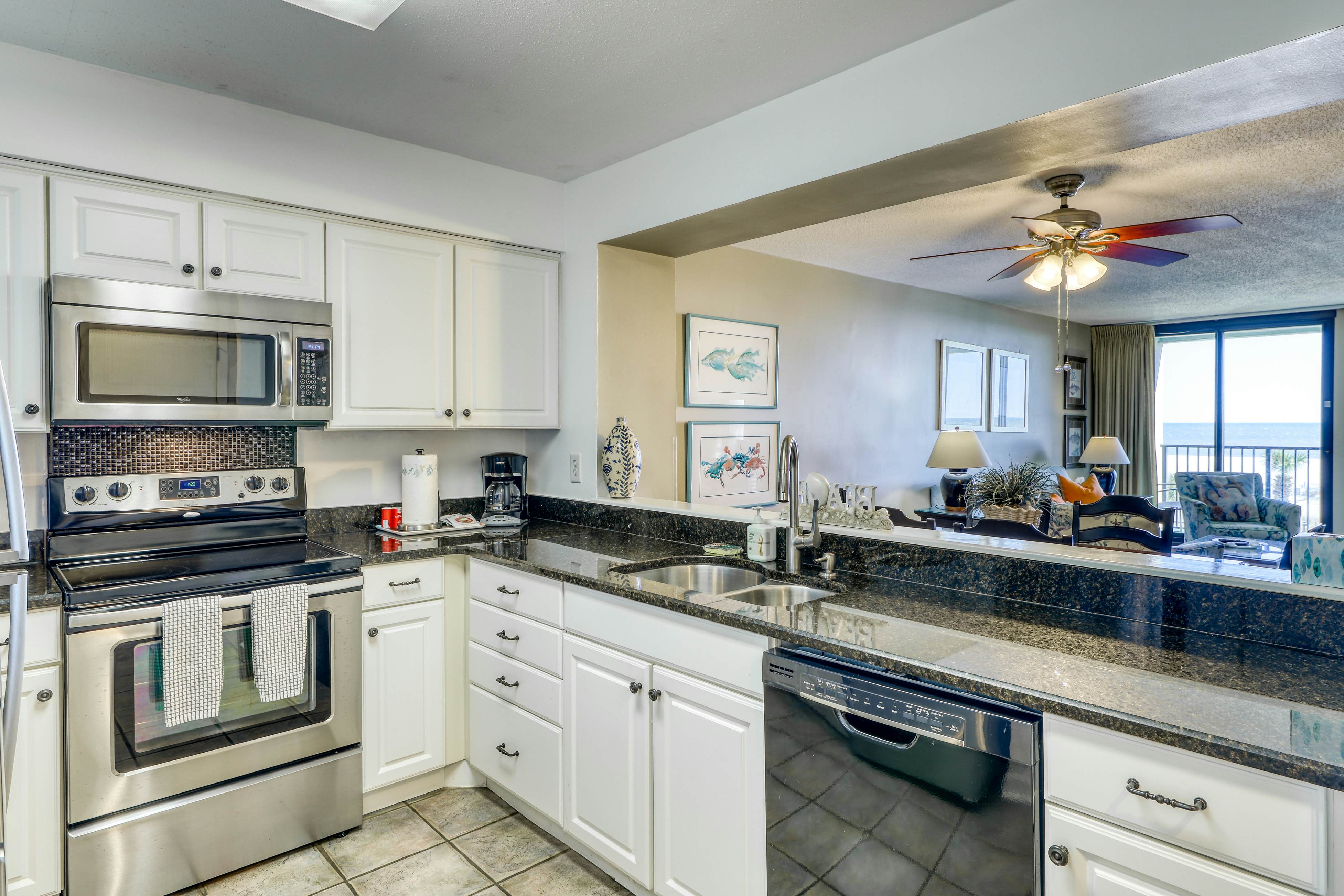 Ocean-view villa at beachfront complex with pool - walk to golf, dining, & more