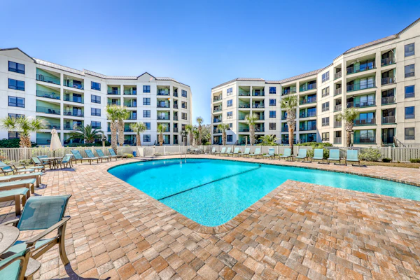 Ocean-view villa at beachfront complex with pool - walk to golf, dining, & more