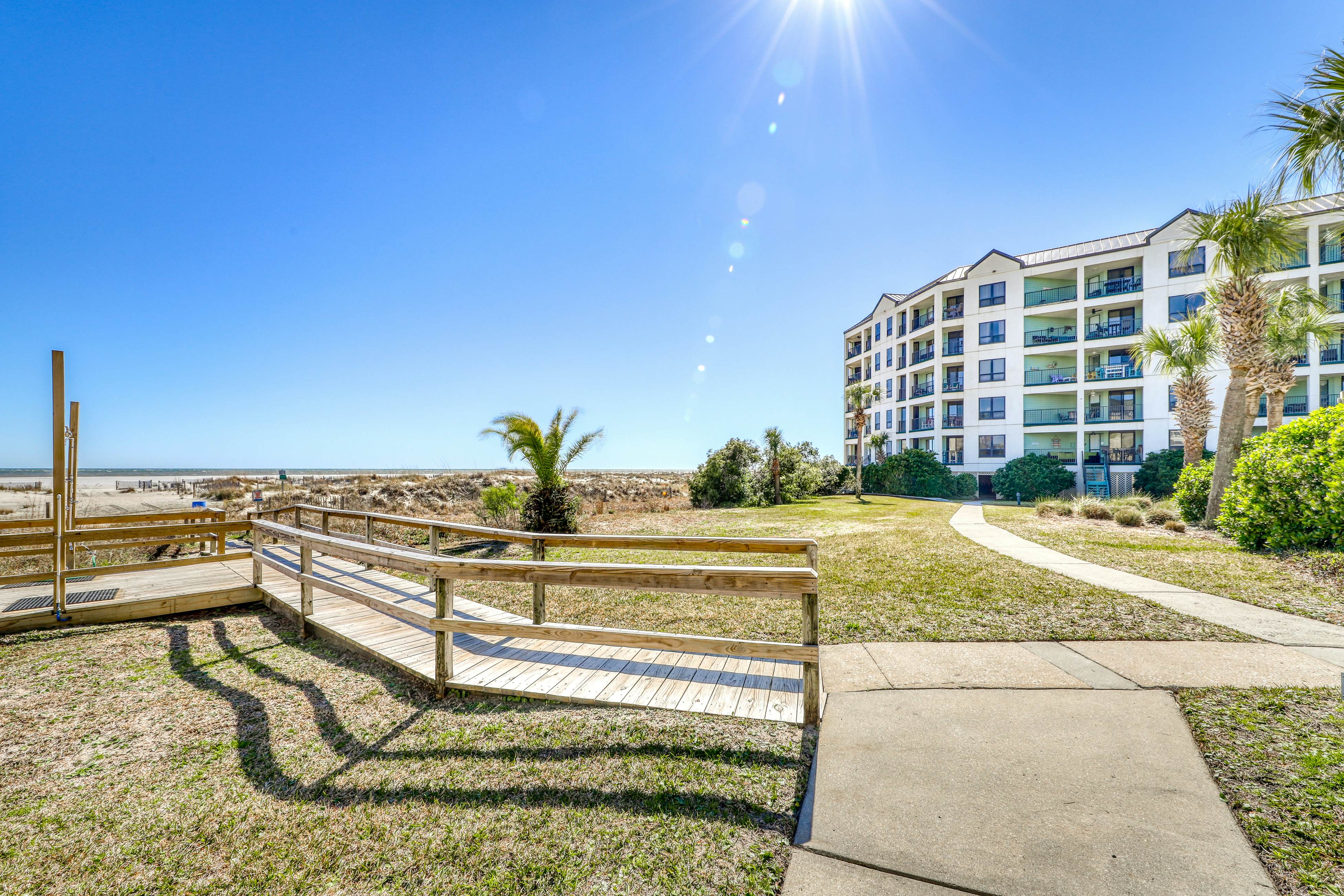 Ocean-view villa at beachfront complex with pool - walk to golf, dining, & more