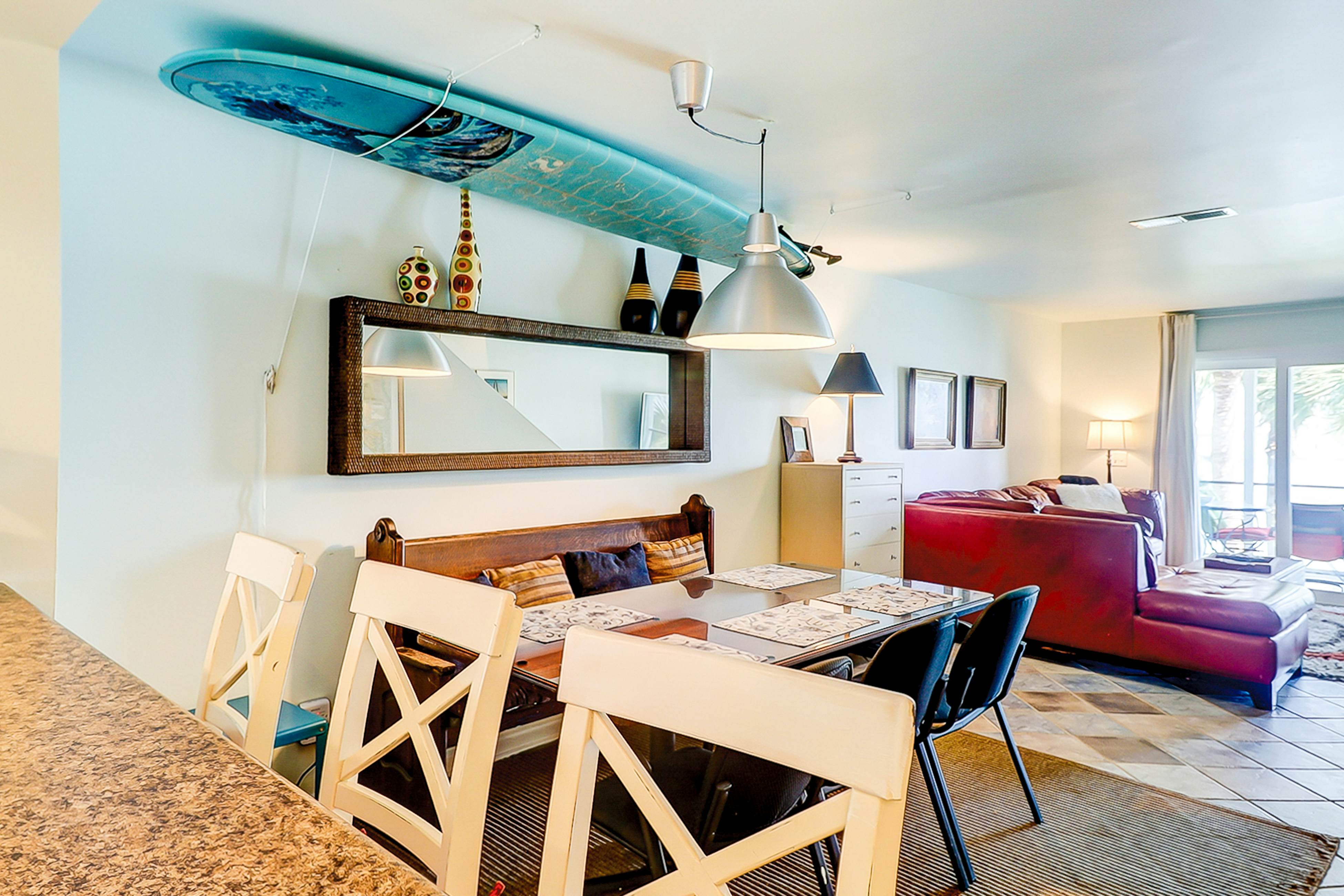 Lovely waterfront condo with balcony, central AC, & washer/dryer