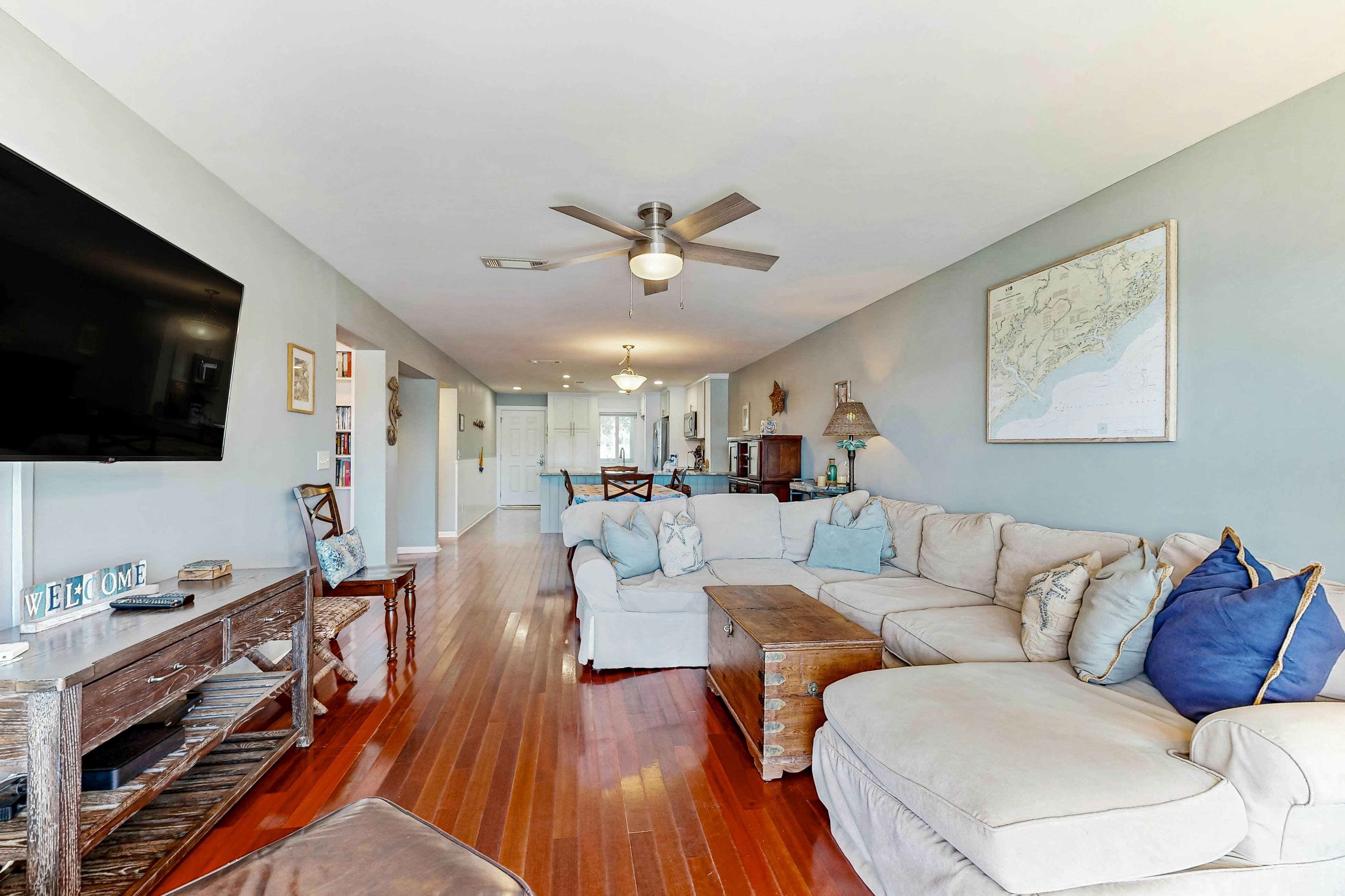 Riverfront condo near Folly Beach with balcony, views, outdoor pool & tennis