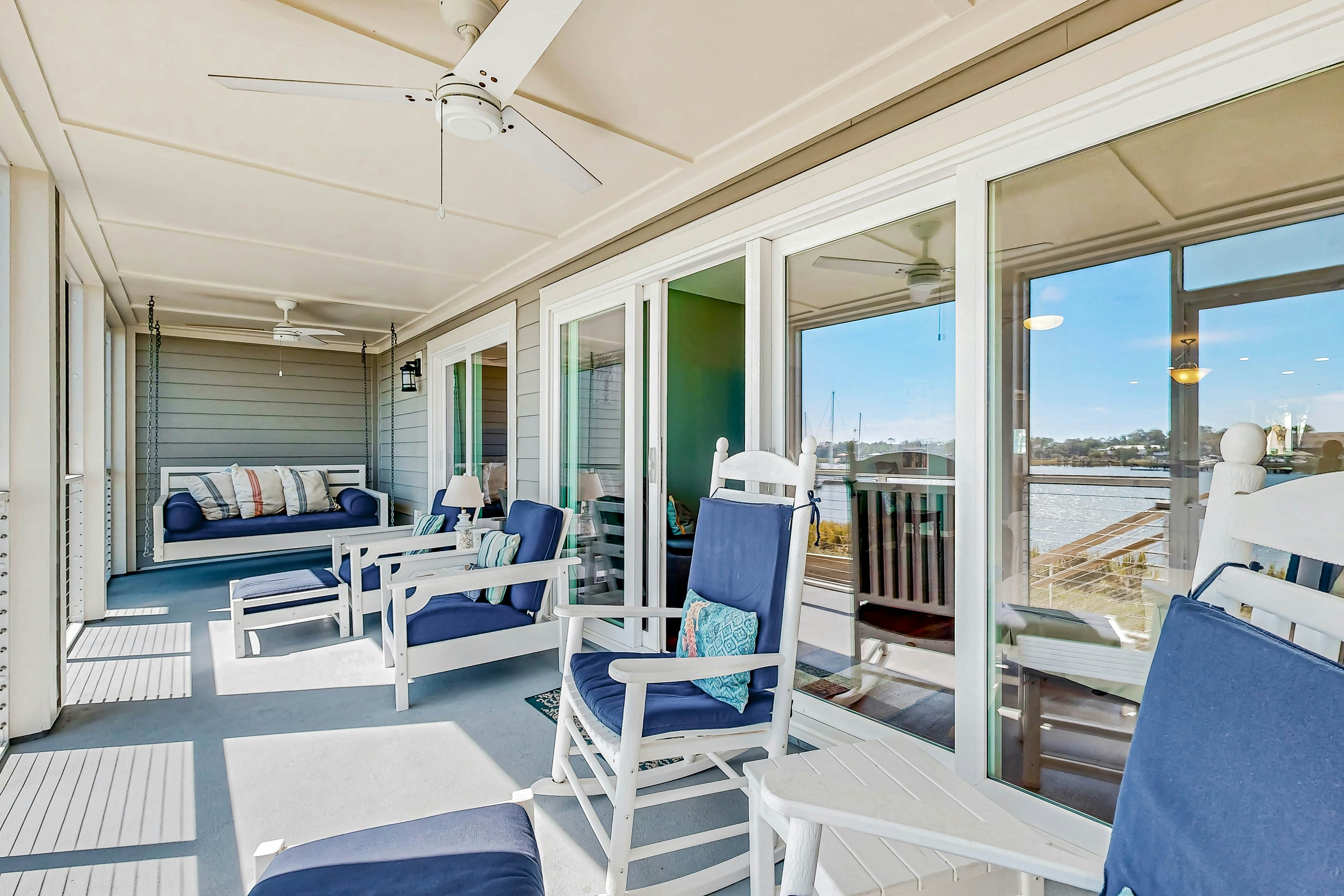 Riverfront condo near Folly Beach with balcony, views, outdoor pool & tennis