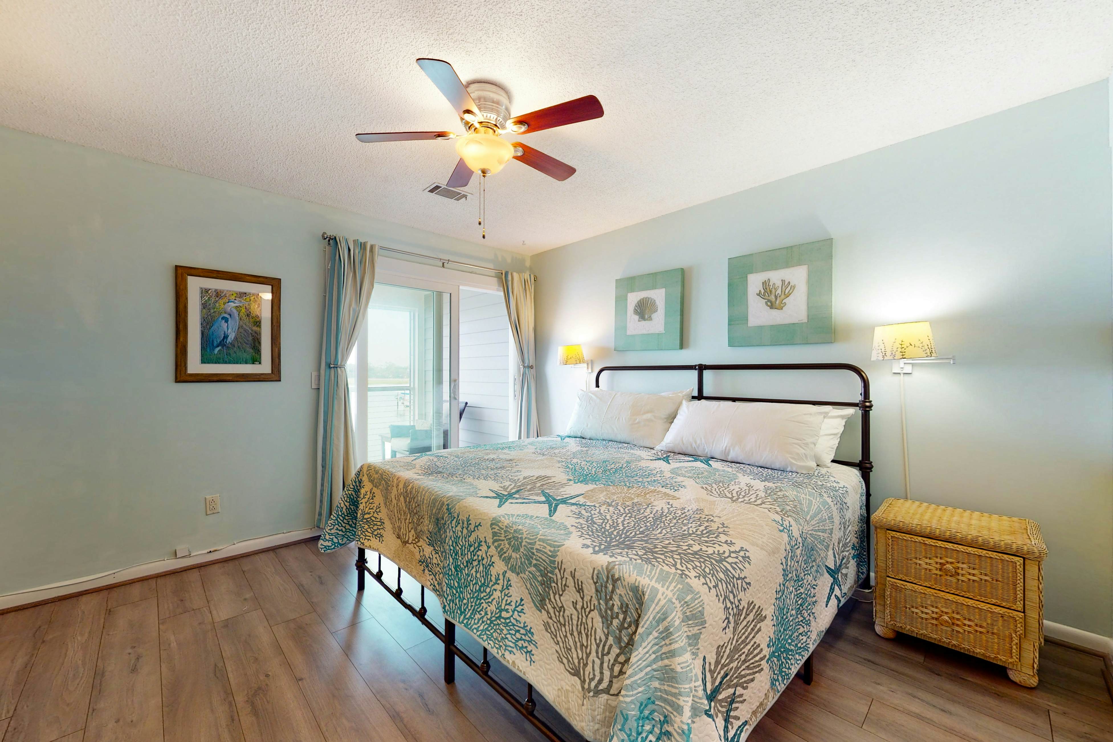 Waterfront condo with covered deck, amazing view, pool, & tennis courts