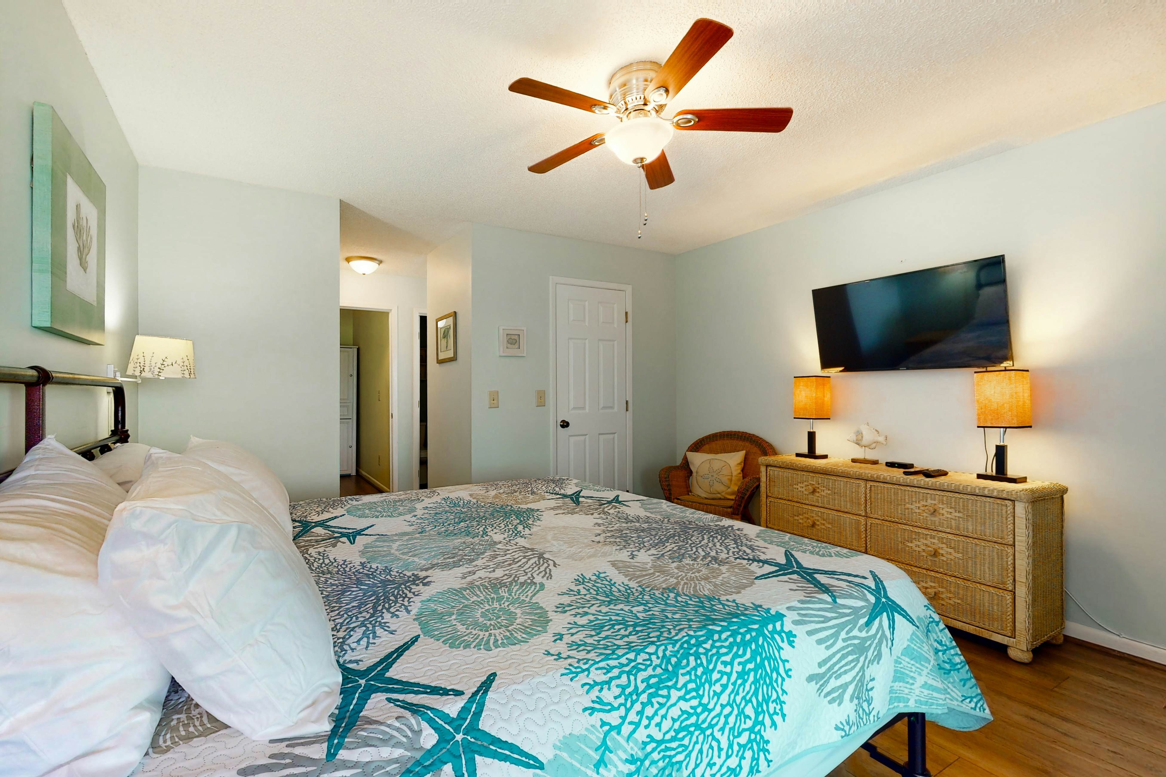 Waterfront condo with covered deck, amazing view, pool, & tennis courts