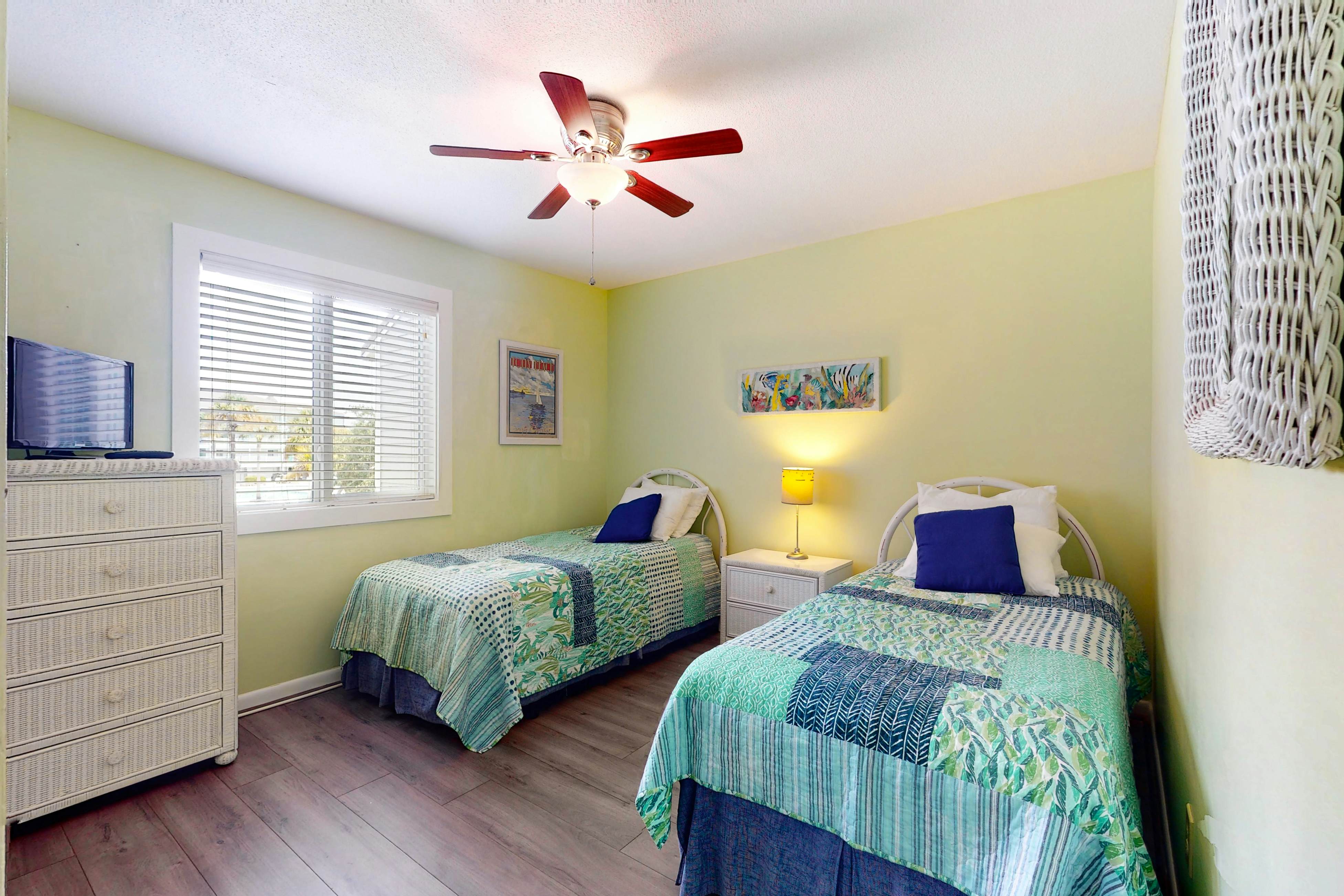 Waterfront condo with covered deck, amazing view, pool, & tennis courts