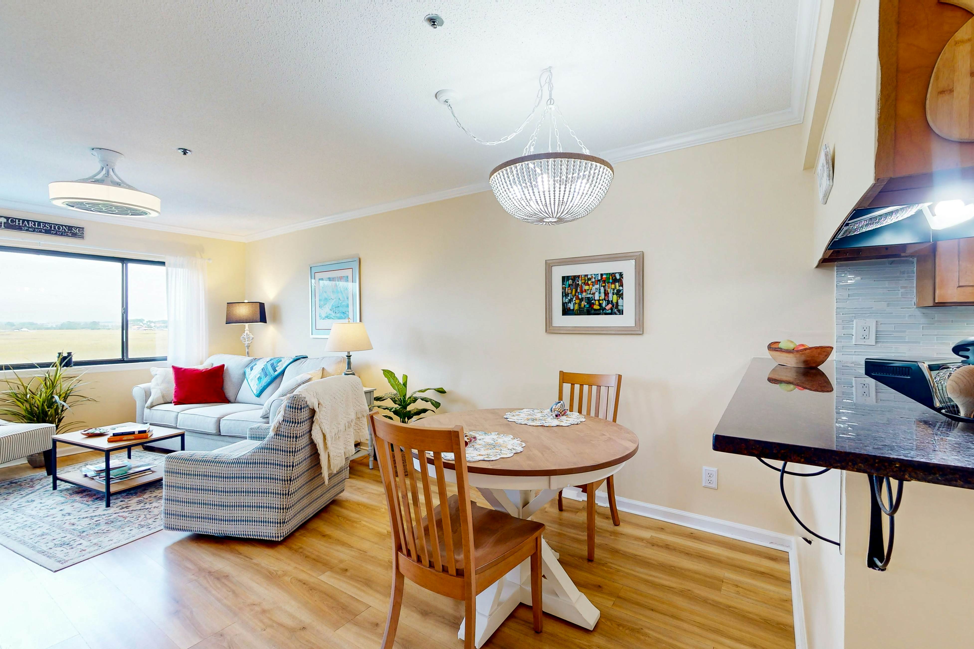 Marsh-view condo with on-site pool, tennis, & private balcony