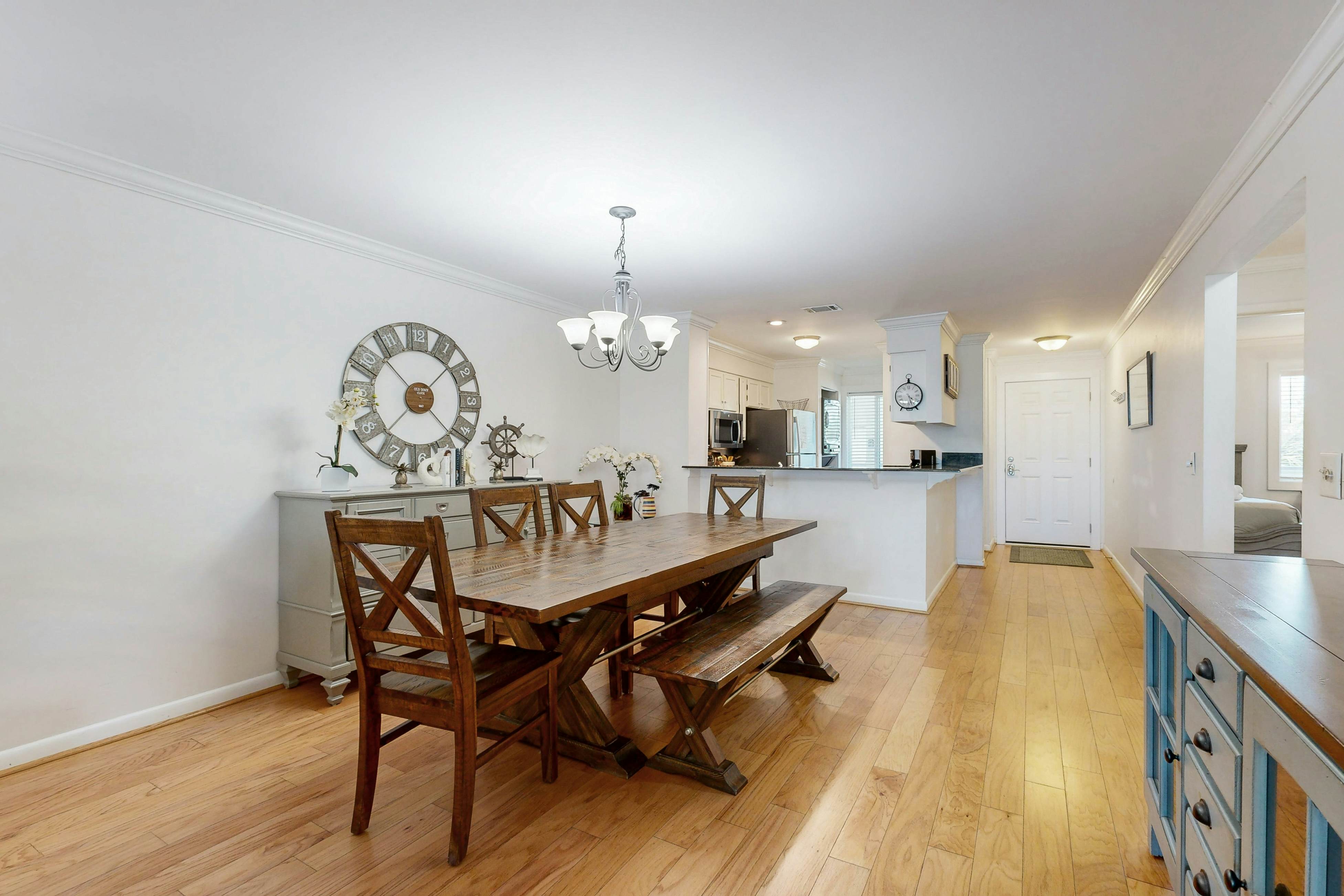 Elegant riverfront condo with access to private W/D, central AC, and pool access