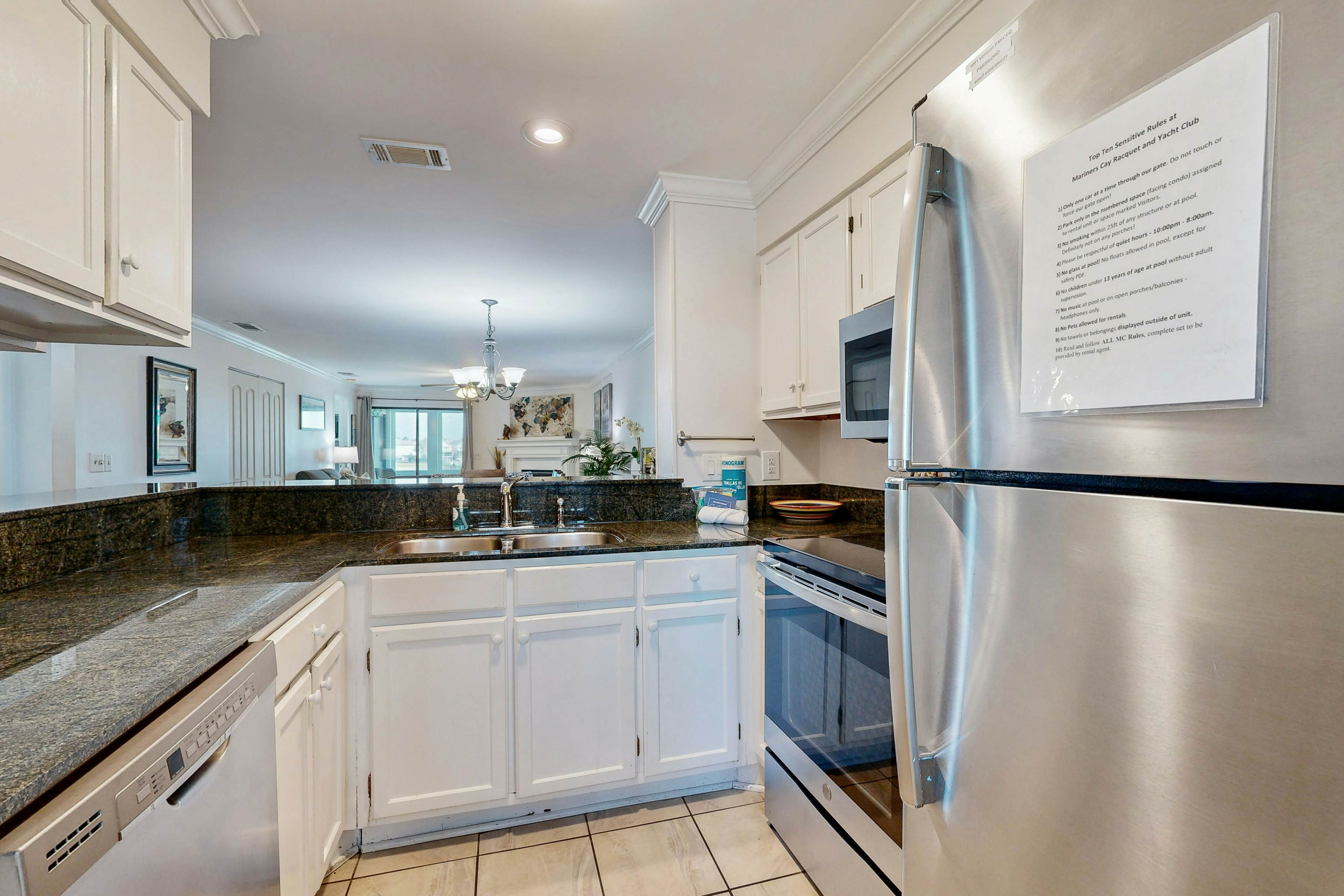 Elegant riverfront condo with access to private W/D, central AC, and pool access