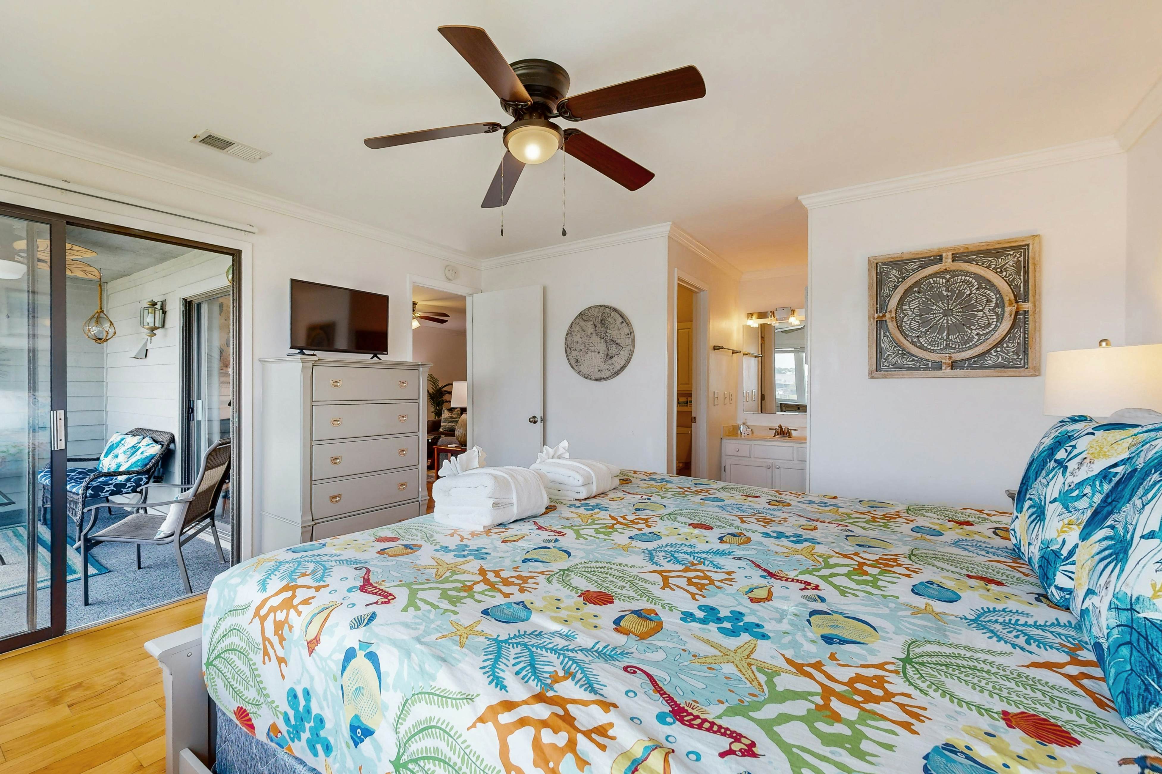 Elegant riverfront condo with access to private W/D, central AC, and pool access