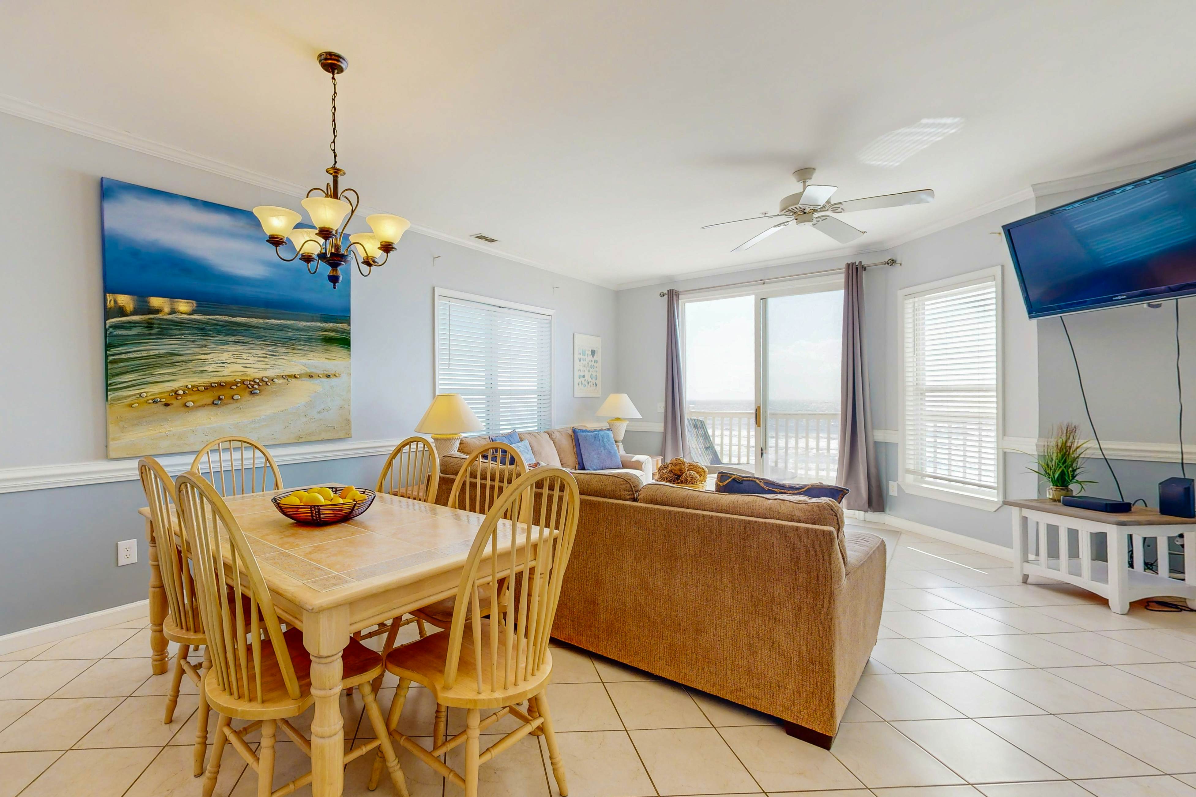 Dog-friendly penthouse with oceanfront balcony - steps to Folly Beach Pier