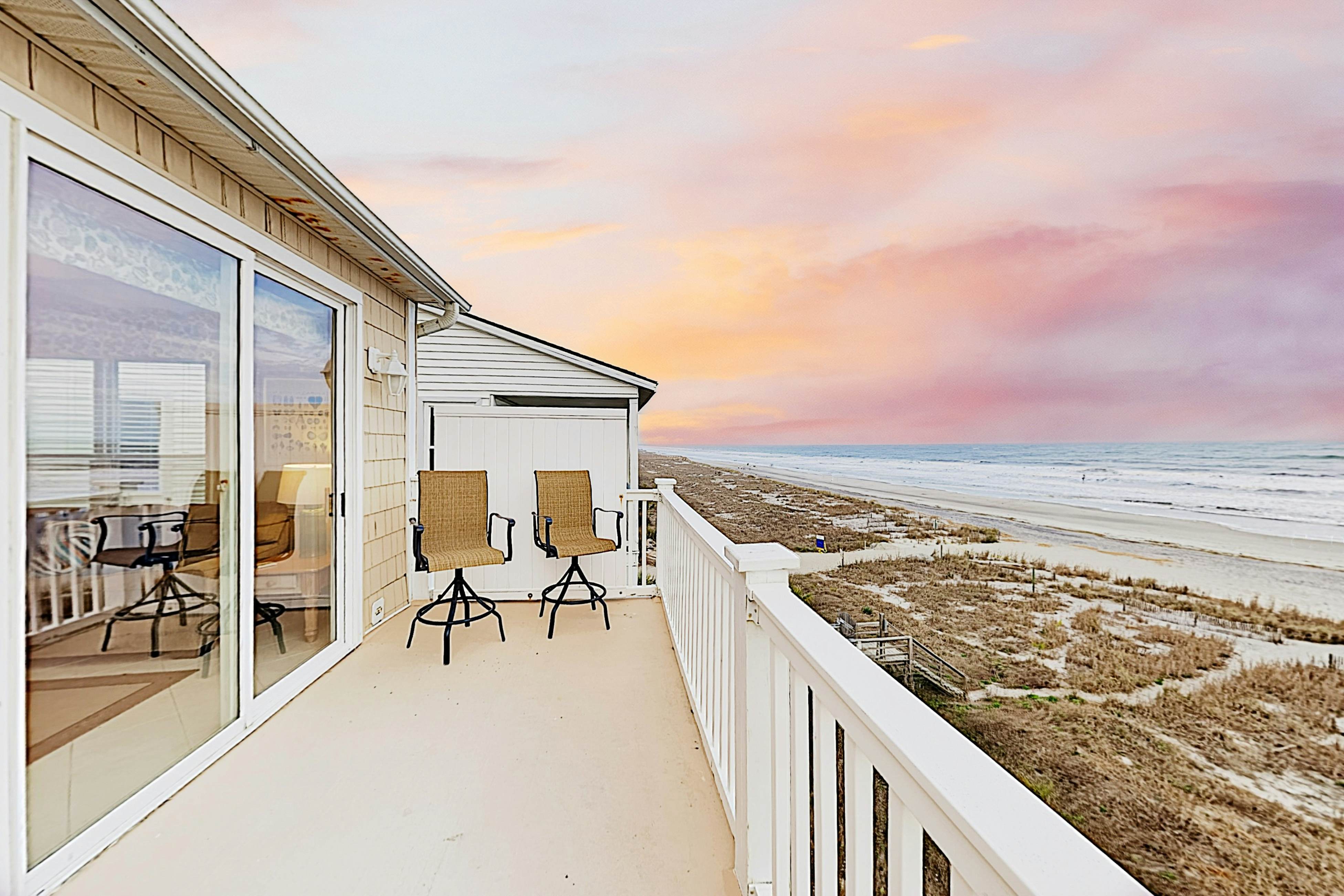 Dog-friendly penthouse with oceanfront balcony - steps to Folly Beach Pier