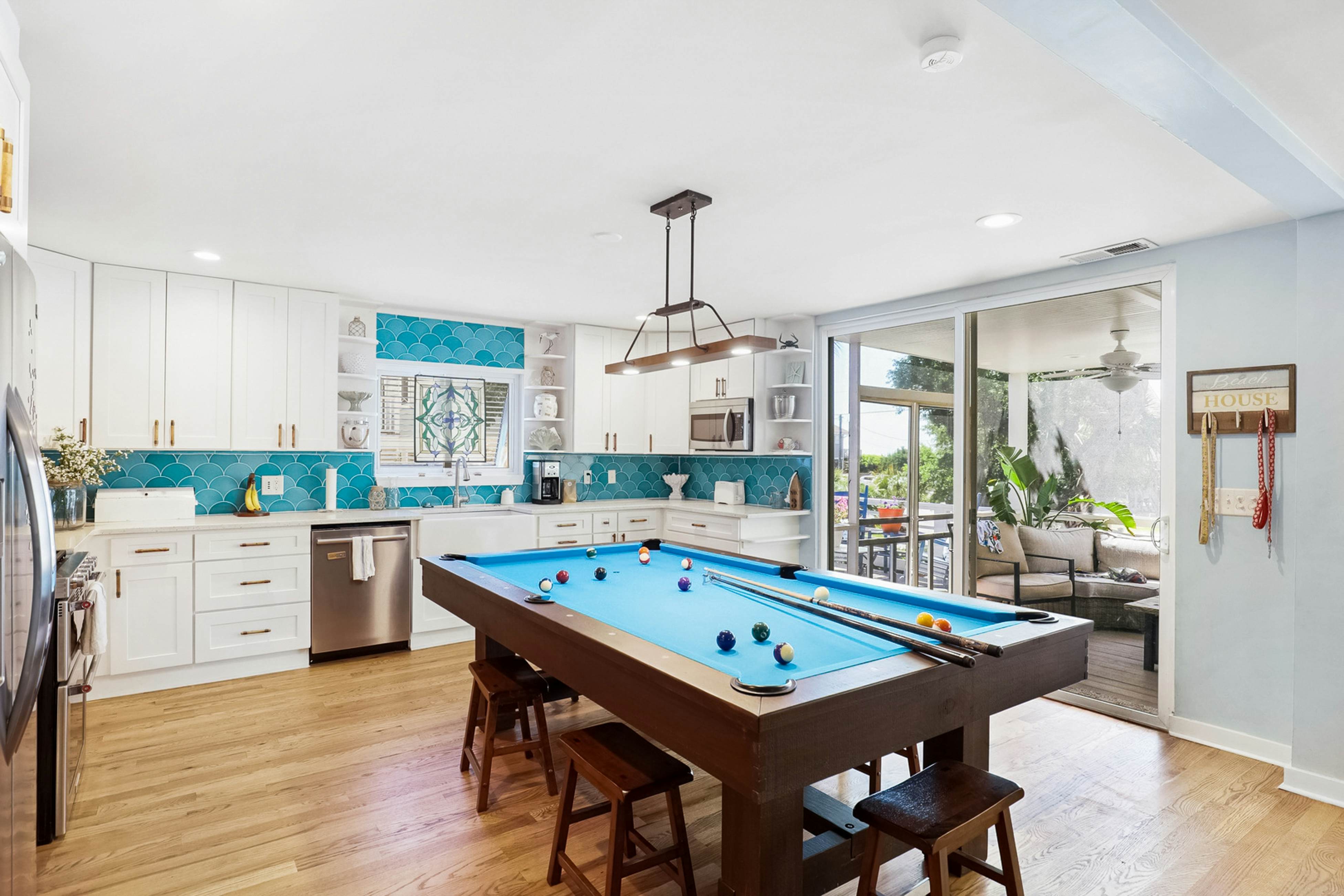 Coastal dog-friendly home with pool, ocean views & fenced yard