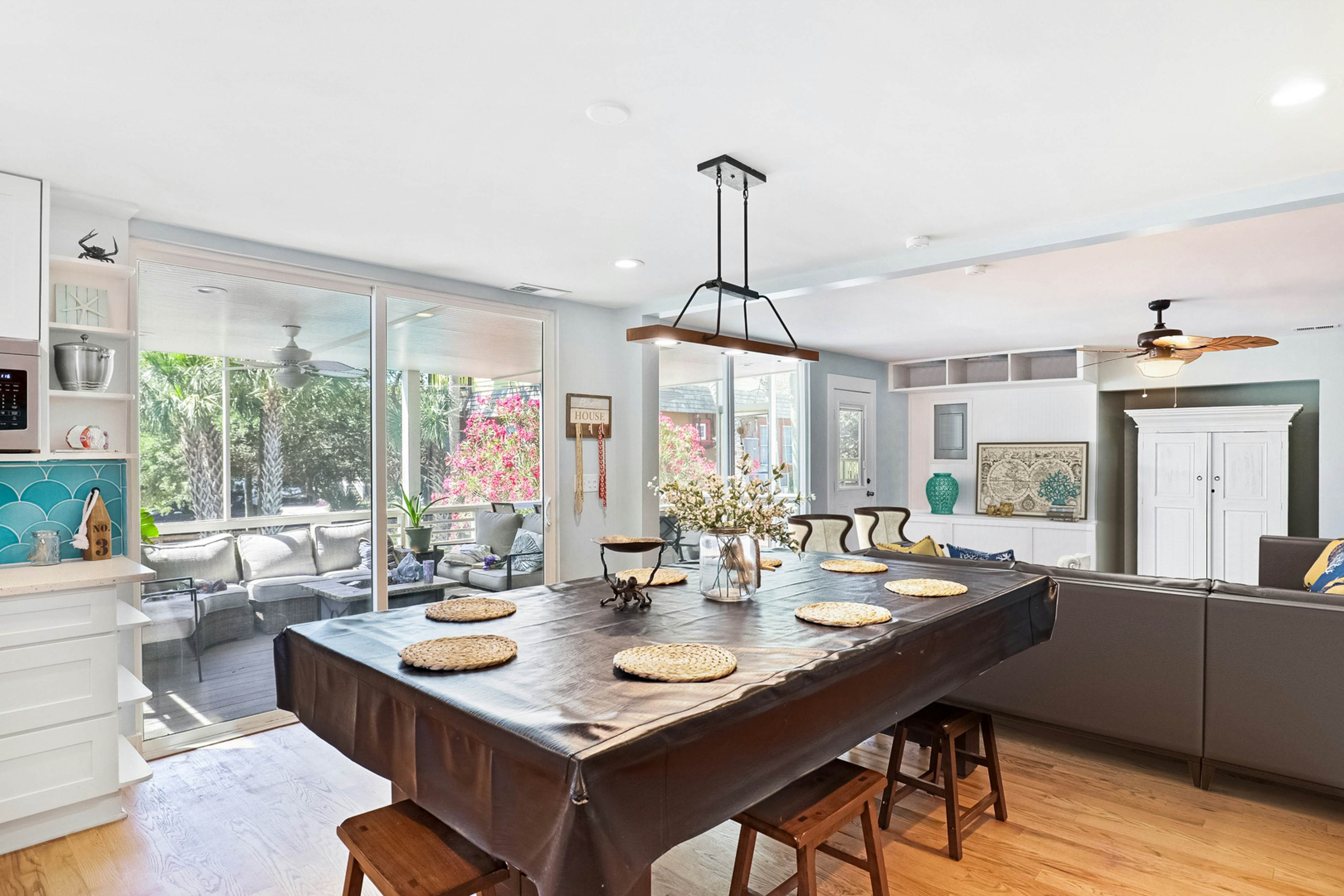 Coastal dog-friendly home with pool, ocean views & fenced yard