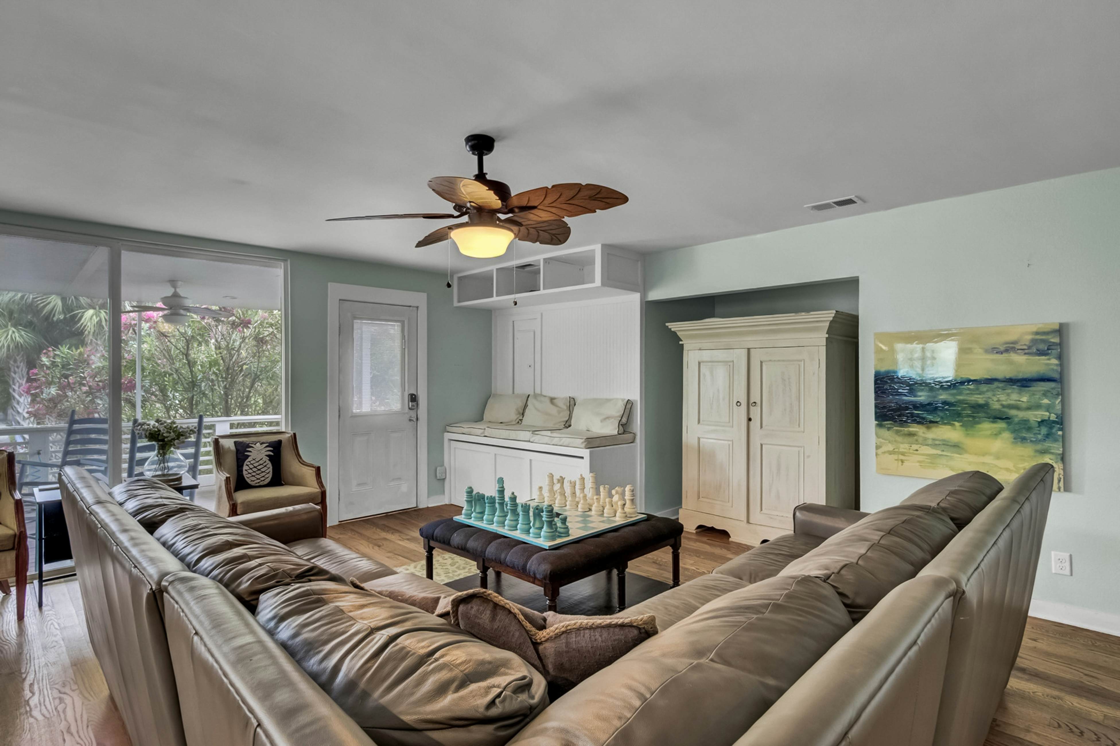 Coastal dog-friendly home with pool, ocean views & fenced yard