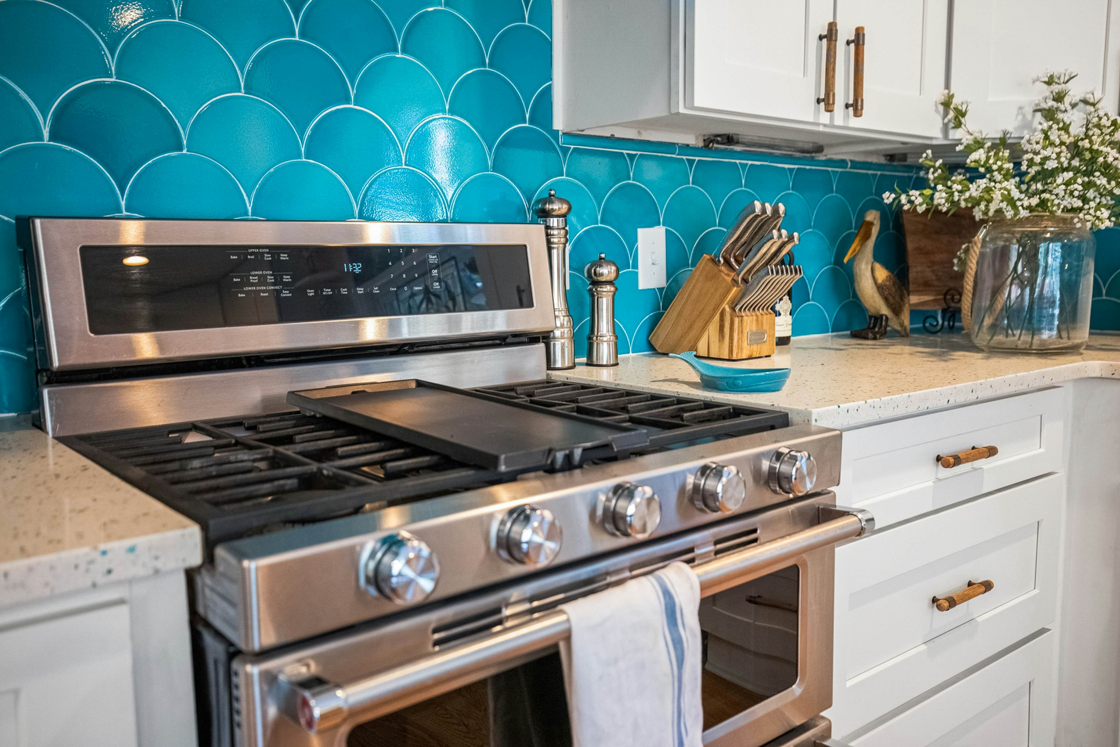 Coastal dog-friendly home with pool, ocean views & fenced yard