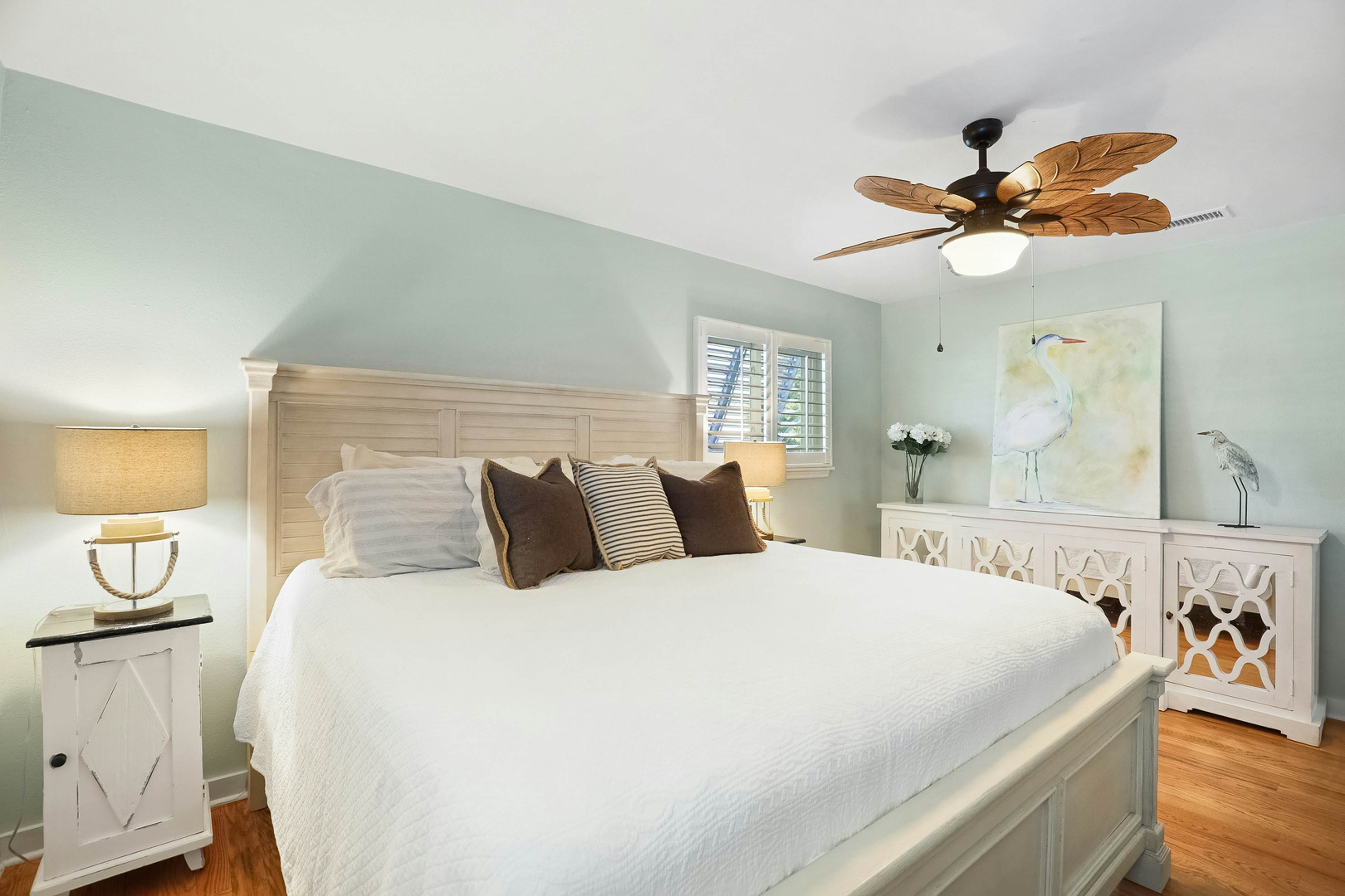 Coastal dog-friendly home with pool, ocean views & fenced yard