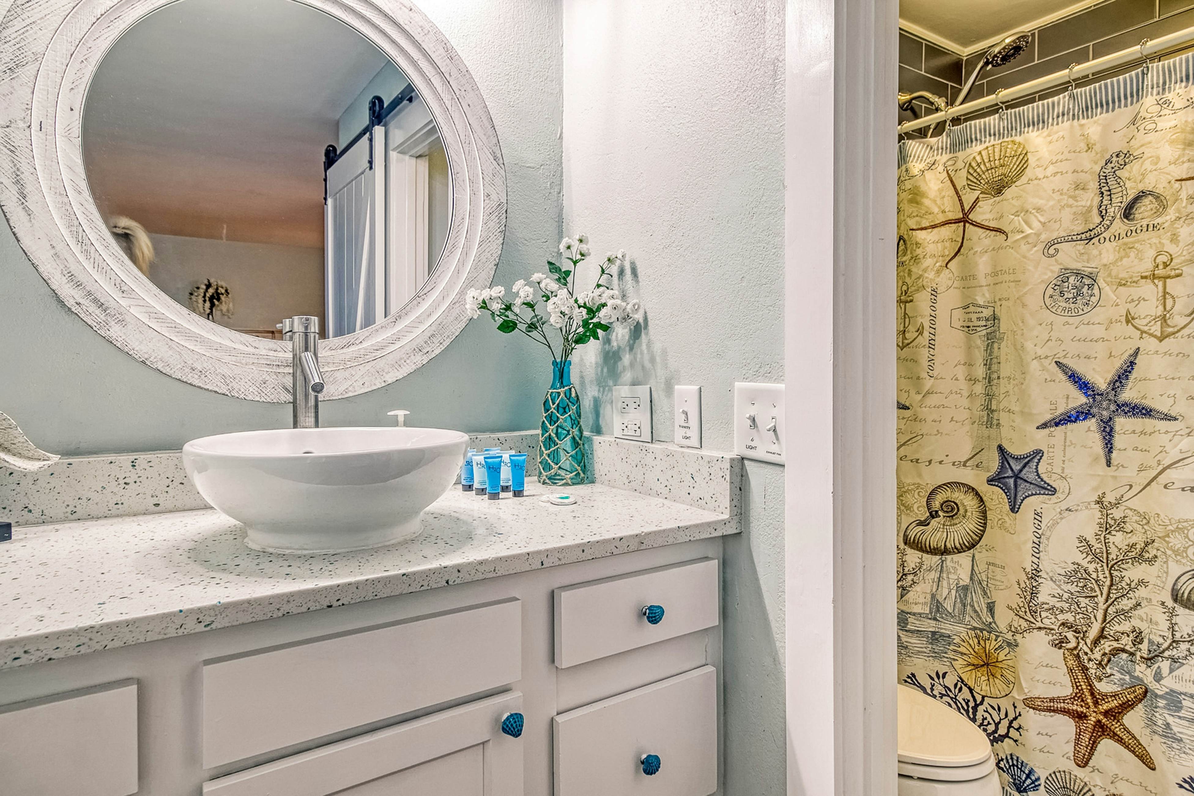 Coastal dog-friendly home with pool, ocean views & fenced yard