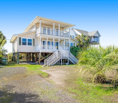 Spacious Folly Beach Retreat w/ Multi-Level Decks & Water Views