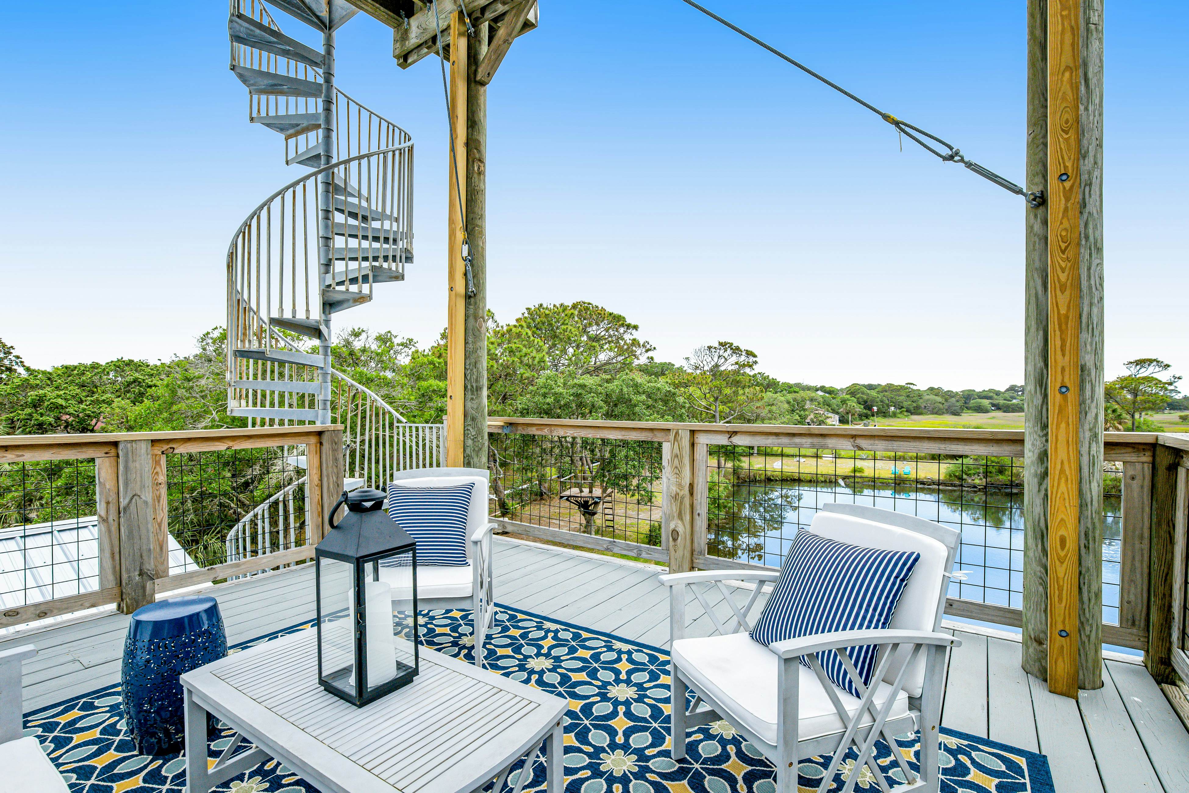 Fantastic coastal retreat with private dock, gas grill, two decks, & fast WiFi