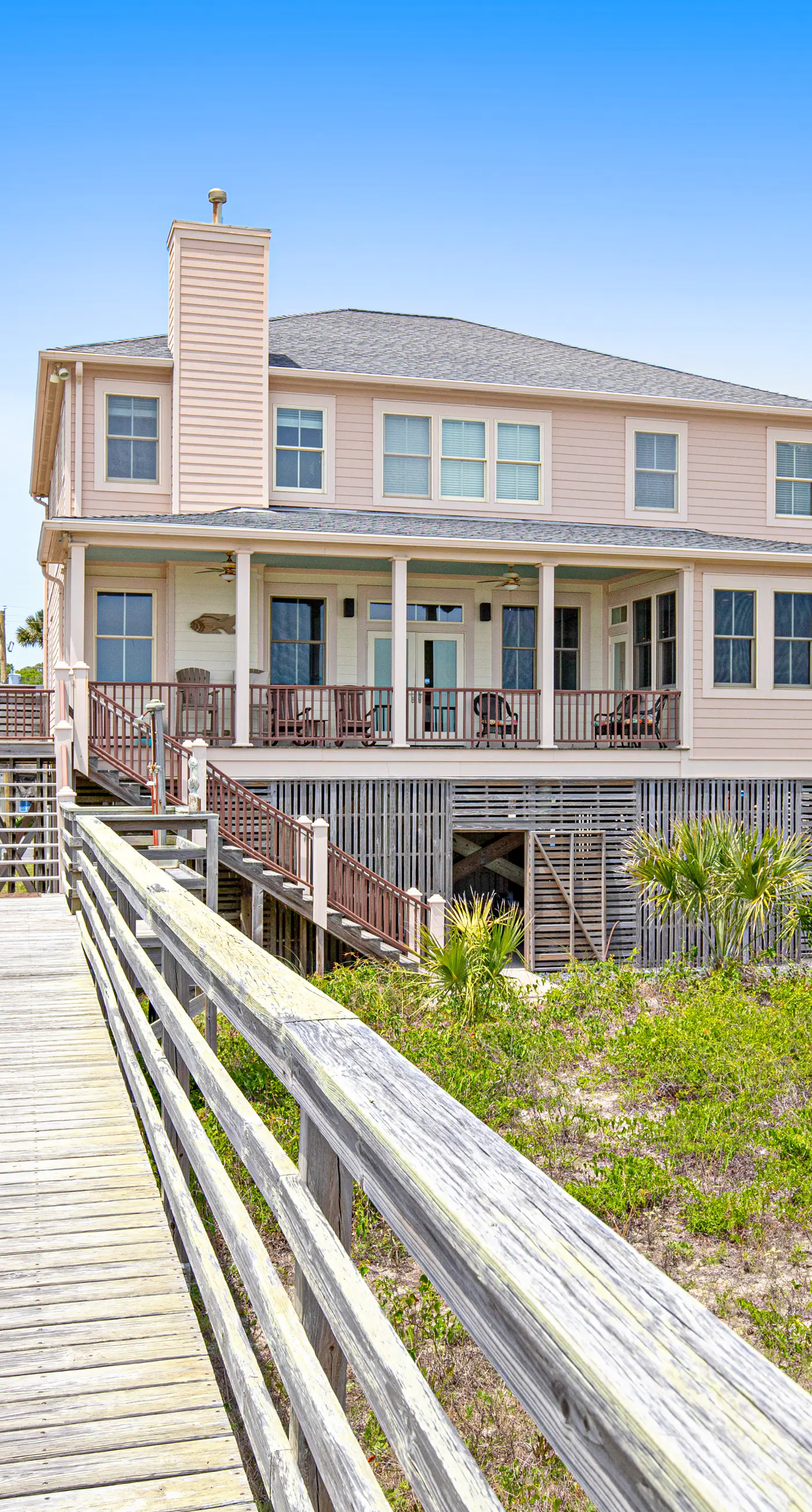 Gorgeous Beachfront Home w/ Oceanfront Views, Deck, Beach Boardwalk & WiFi