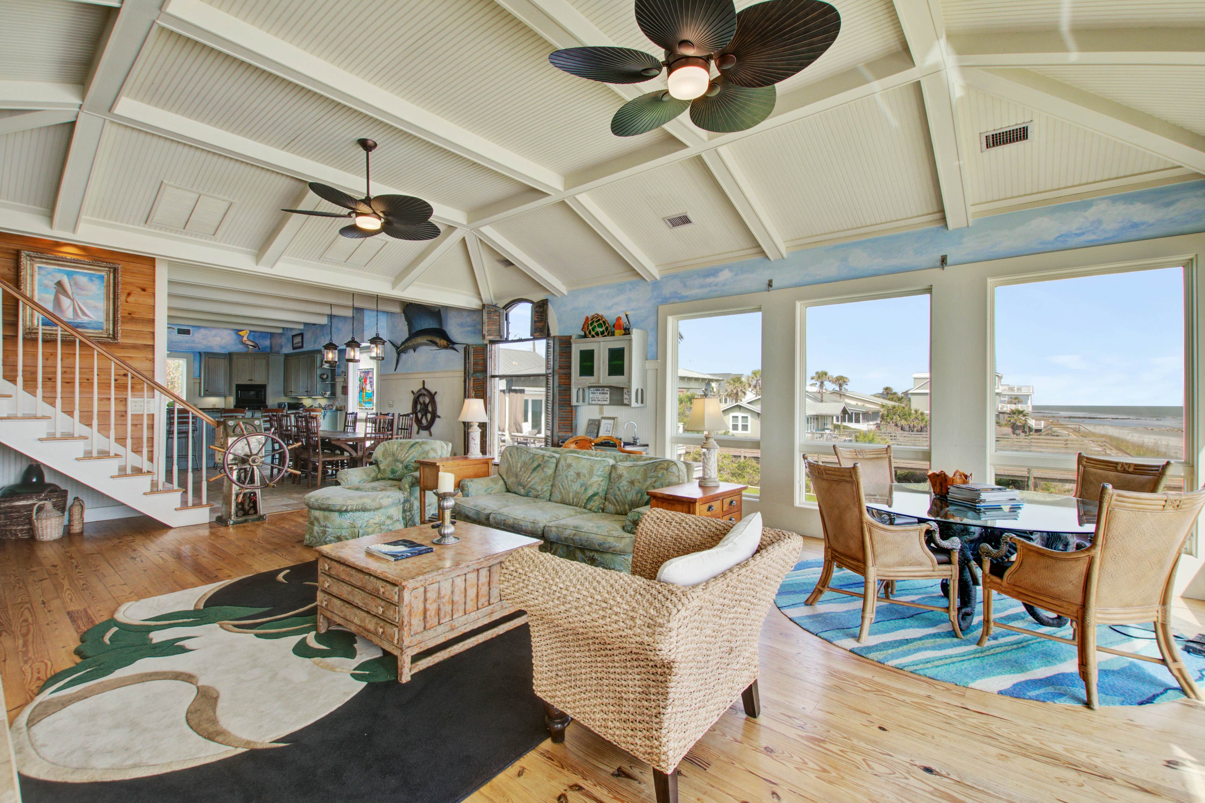 Luxury oceanfront home with AC & available for special events - dog-friendly