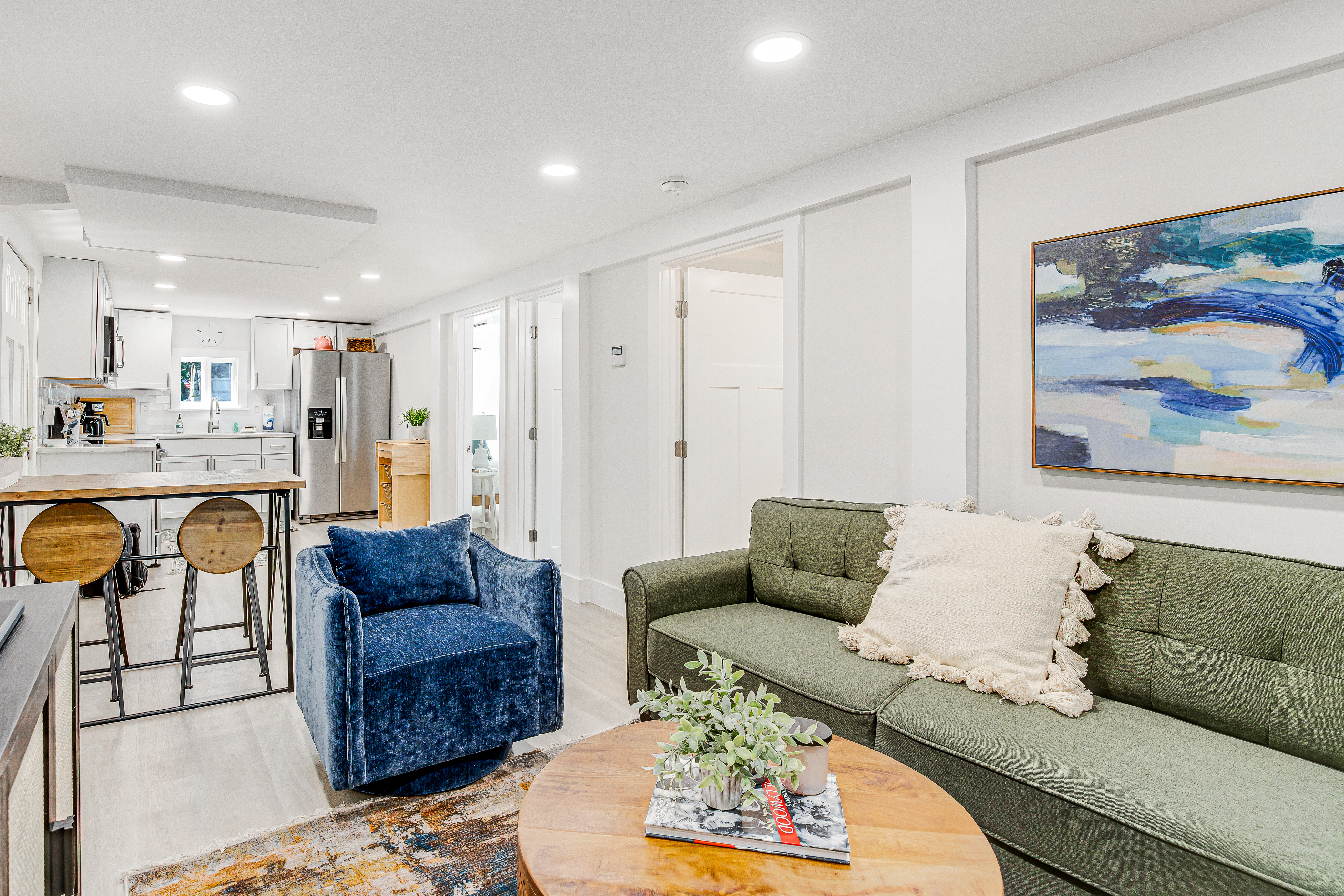 Beautiful home one block from the beach with terraces, two kitchens, & fast WiFi