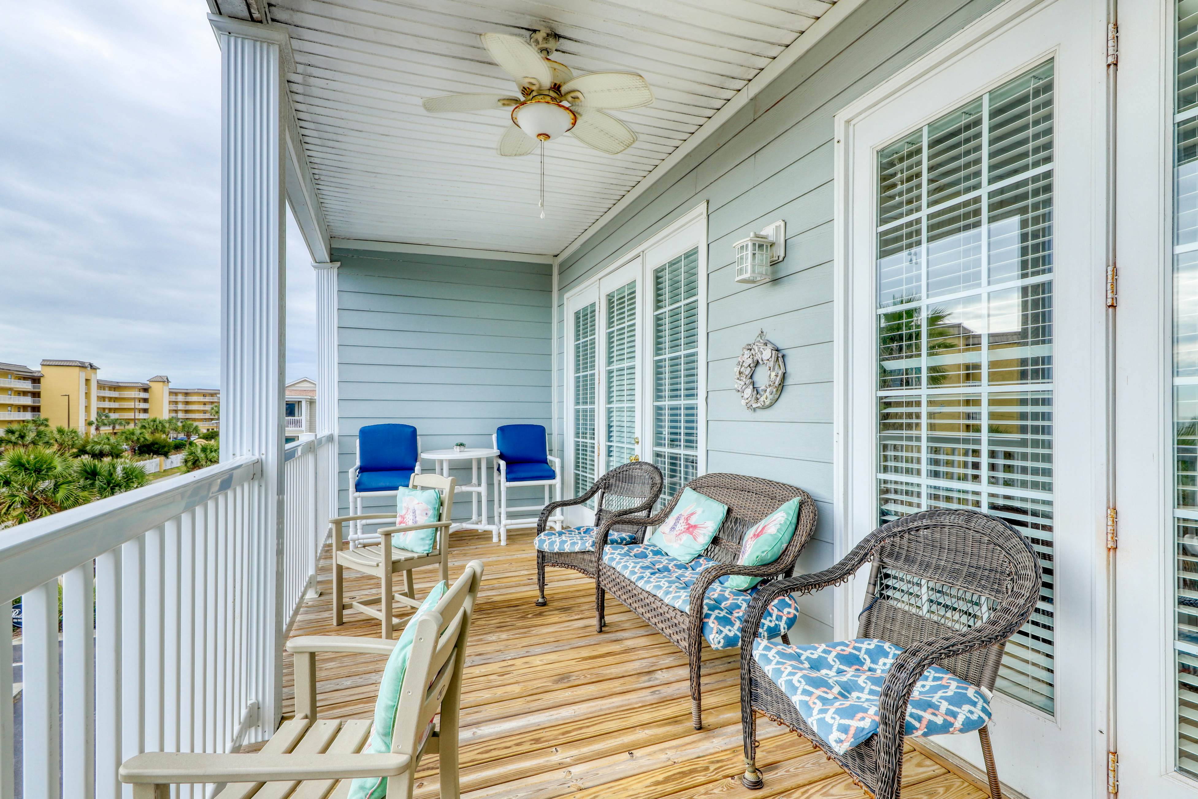 Second-level beachfront villa w/shared pool, ocean views, & balcony