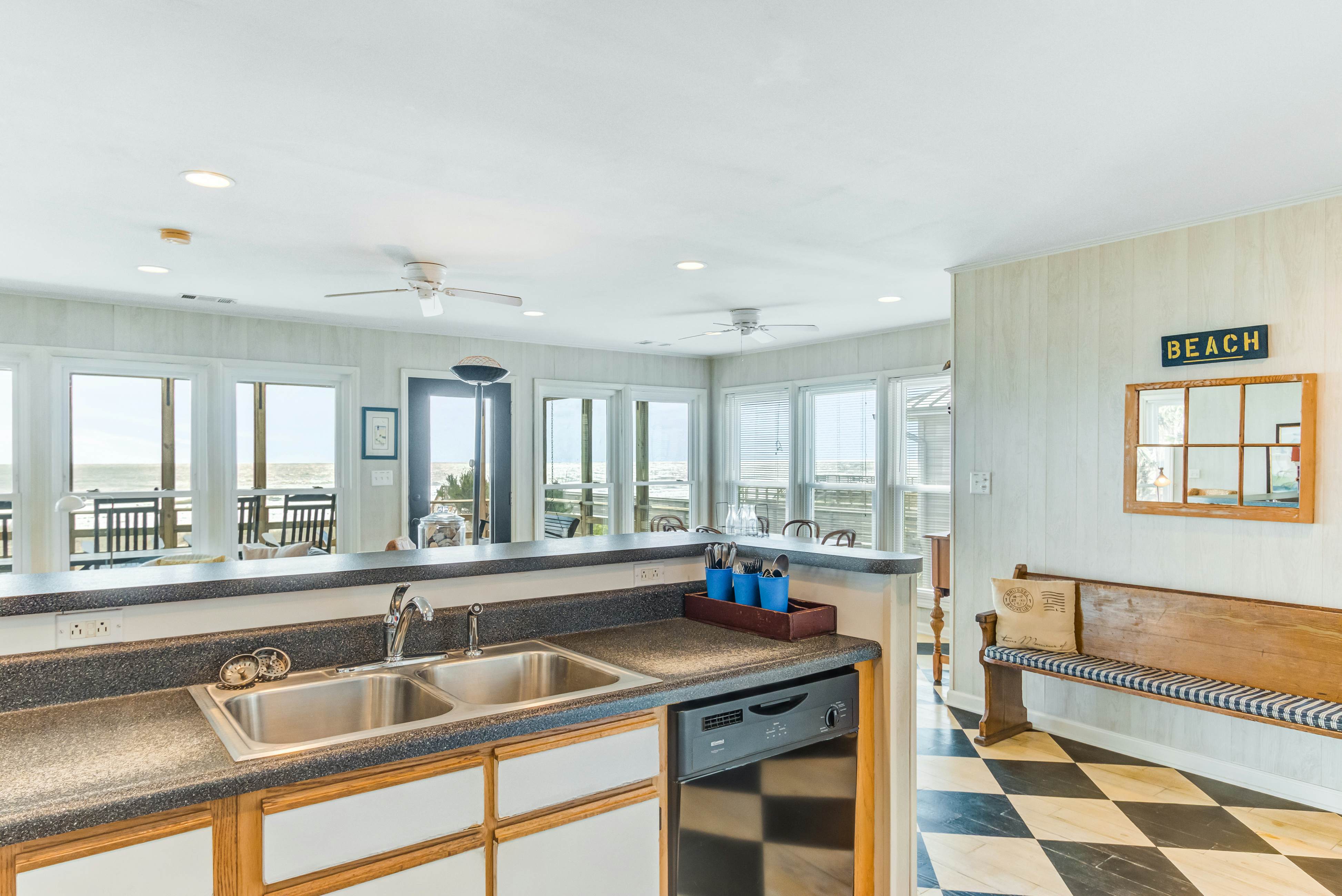 Special oceanfront home w/ stunning ocean views & private beach access
